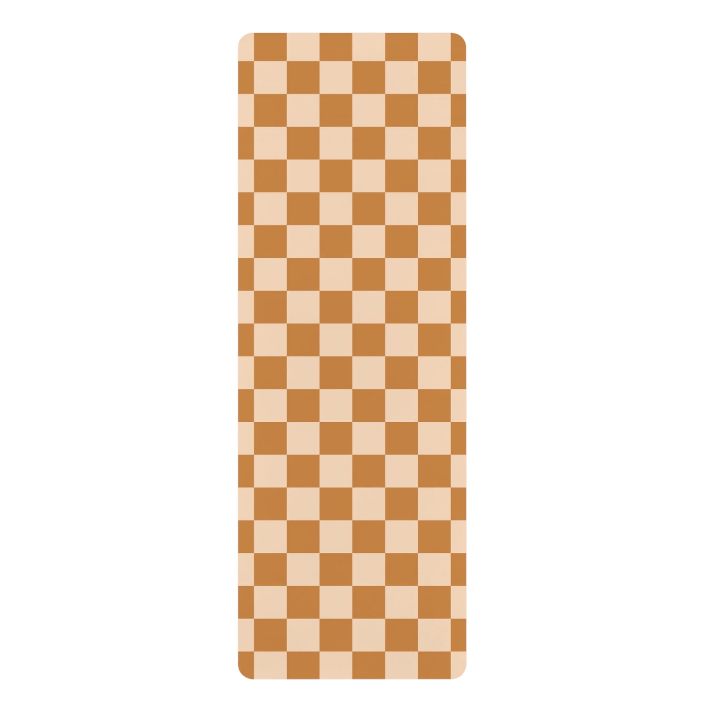 Retro Checkerboard Pattern Rubber Yoga Mat