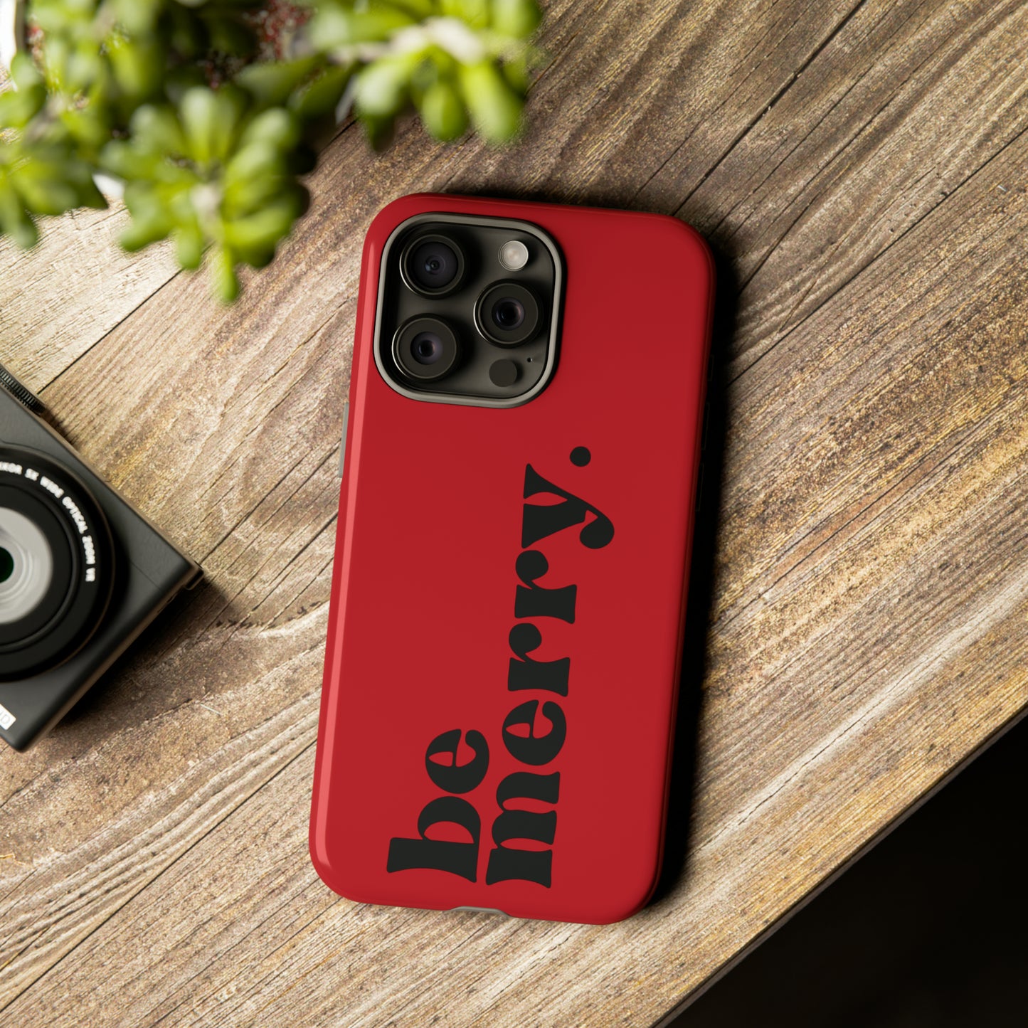 be merry Christmas/ Holiday Apple iPhone Tough Cases