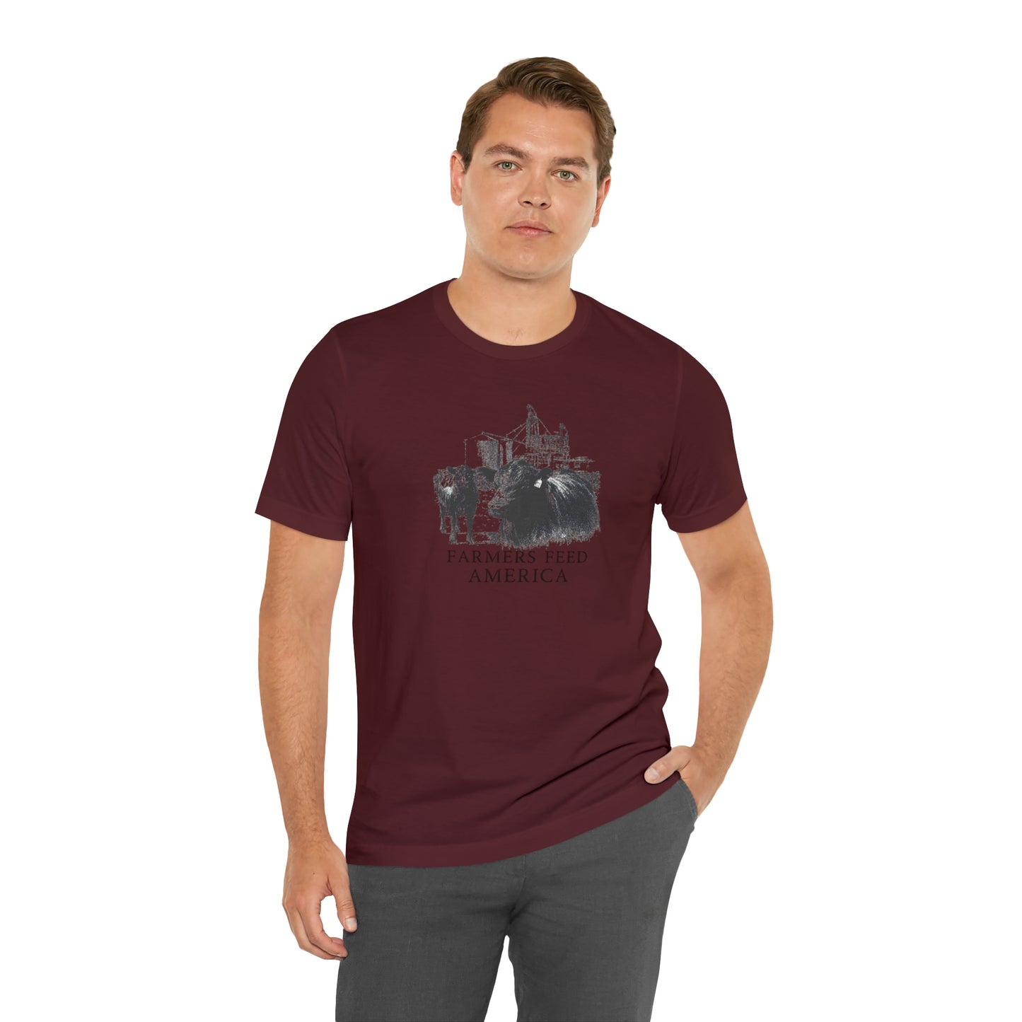 "Farmers Feed America" Unisex Jersey Short Sleeve Tee