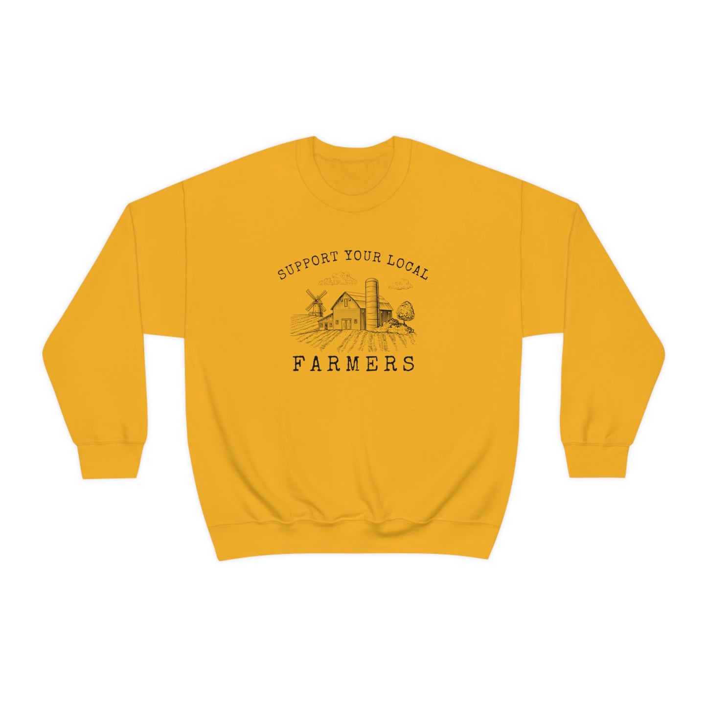 "Support Your Local Farmers - Wide Scene" - Unisex Heavy Blend™ Crewneck Sweatshirt