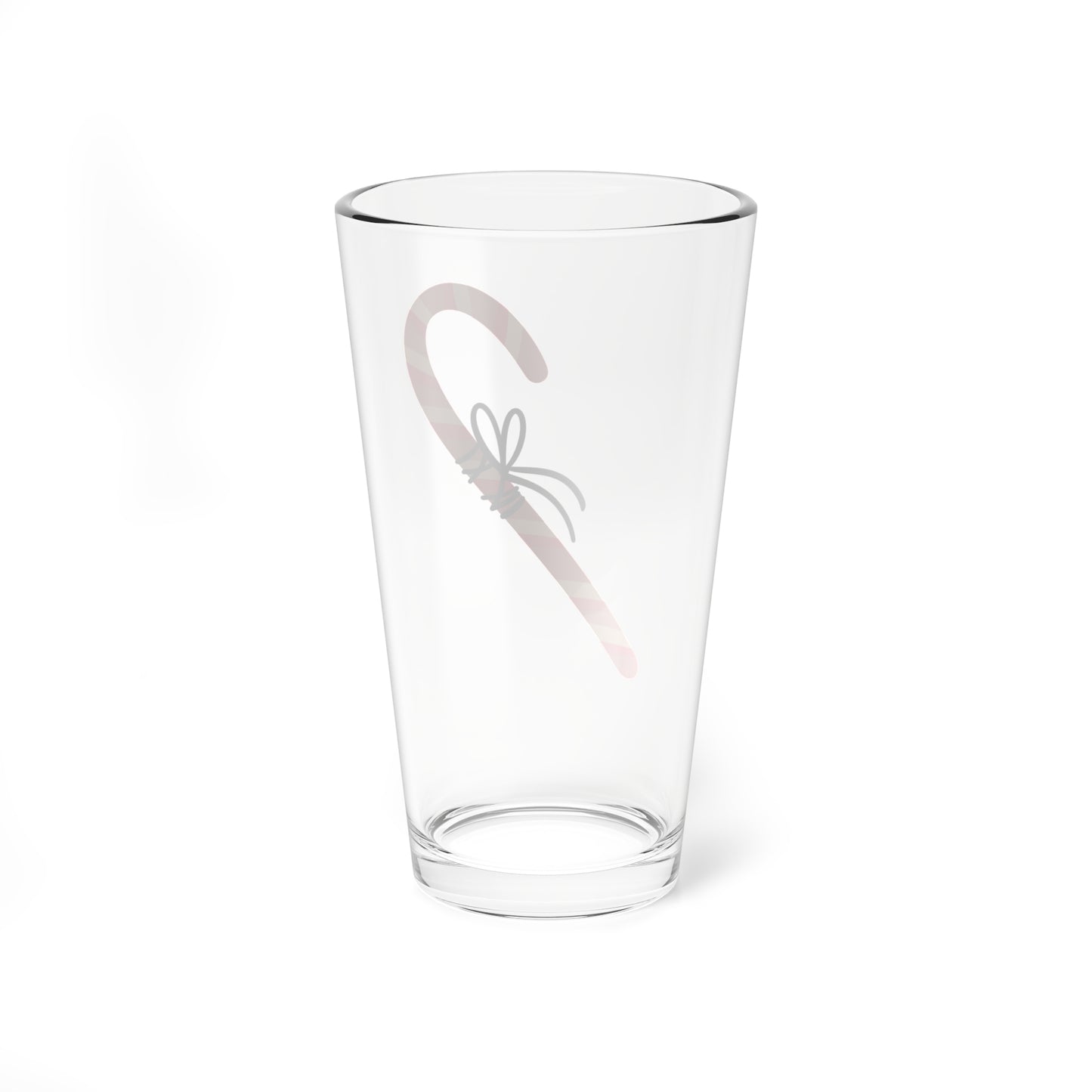 Boho Christmas Candy Cane Mixing Glass, 16oz