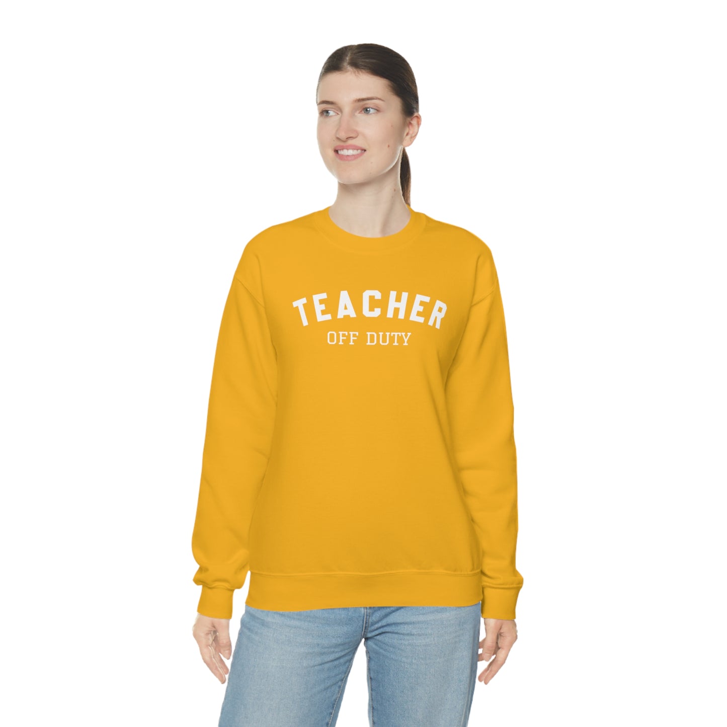 "Teacher Off-Duty" - Unisex Heavy Blend™ Crewneck Sweatshirt
