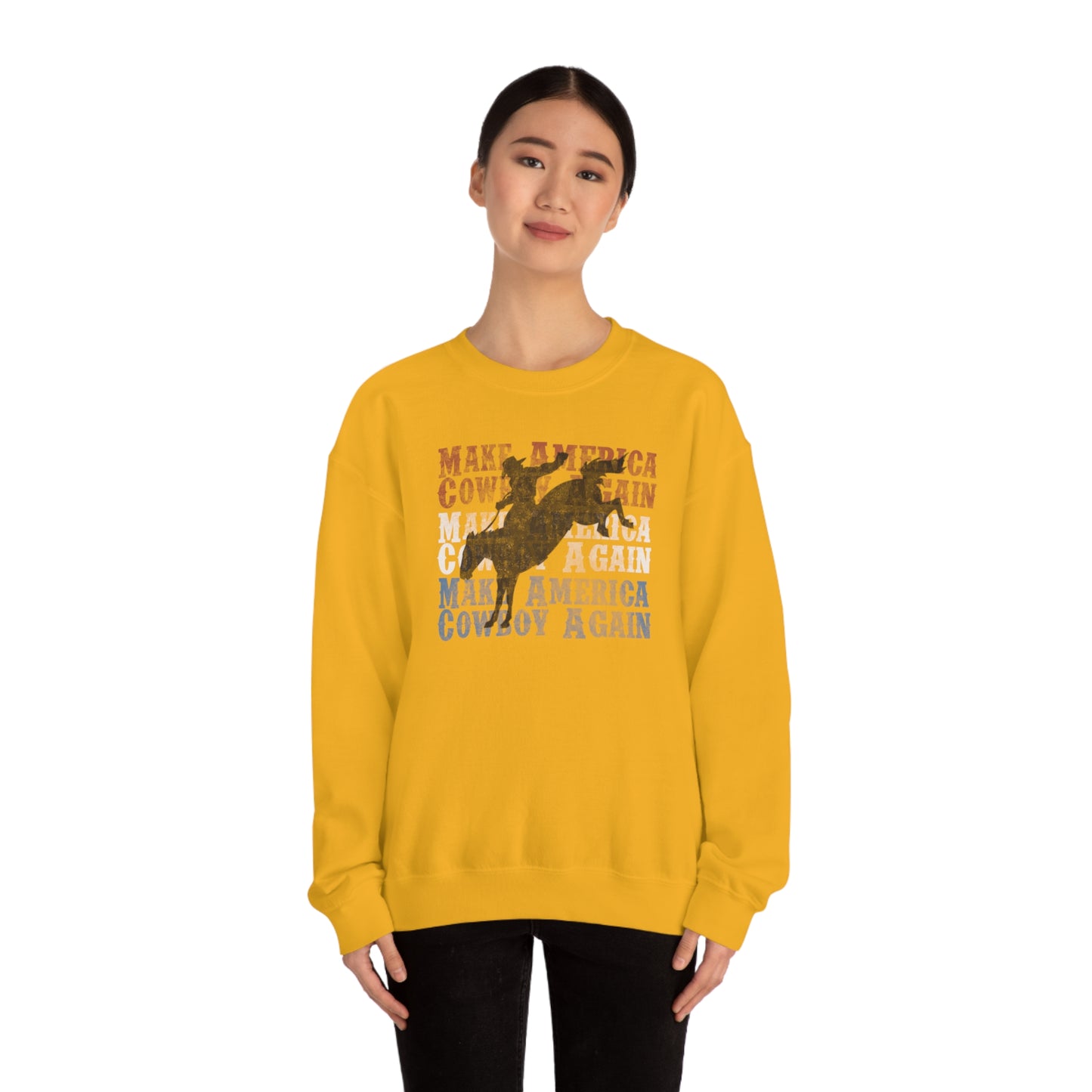 "Make America Cowboy Again" - Unisex Heavy Blend™ Crewneck Sweatshirt