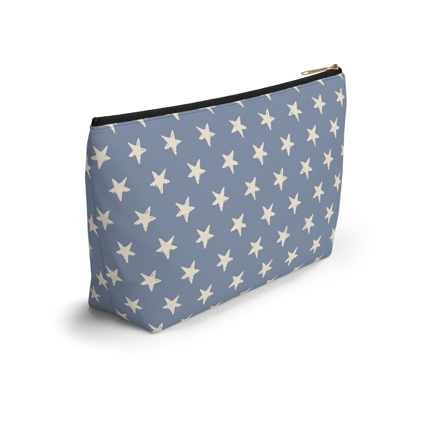 USA America 4th of July Distressed Stars Design Accessory Pouch w T-bottom
