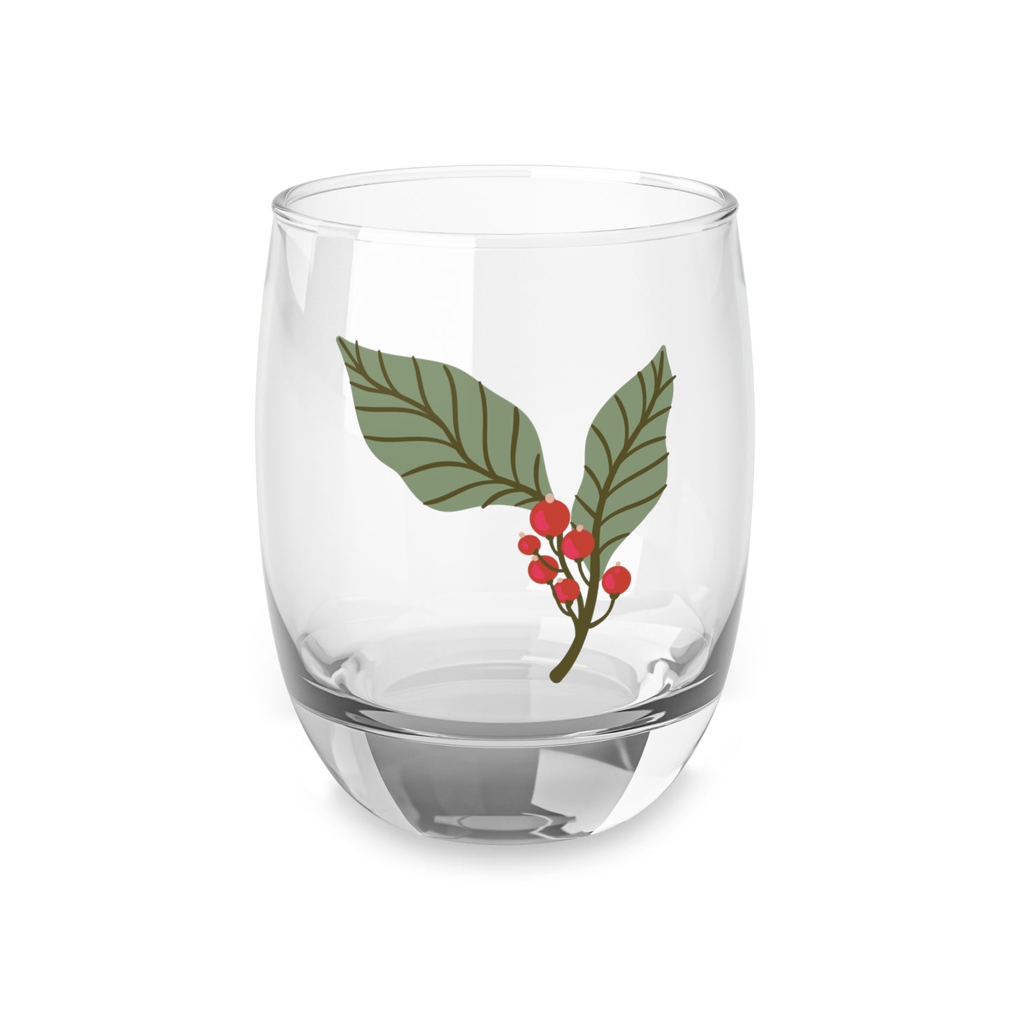 Holly Berry Whiskey Glass