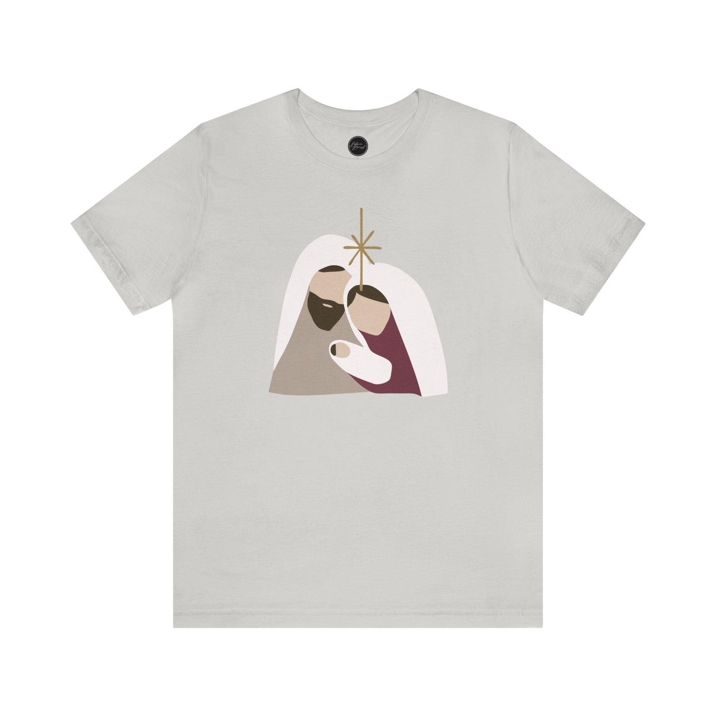 Holy Family Christmas Christian Bella Jersey Short Sleeve Tee (Unisex)