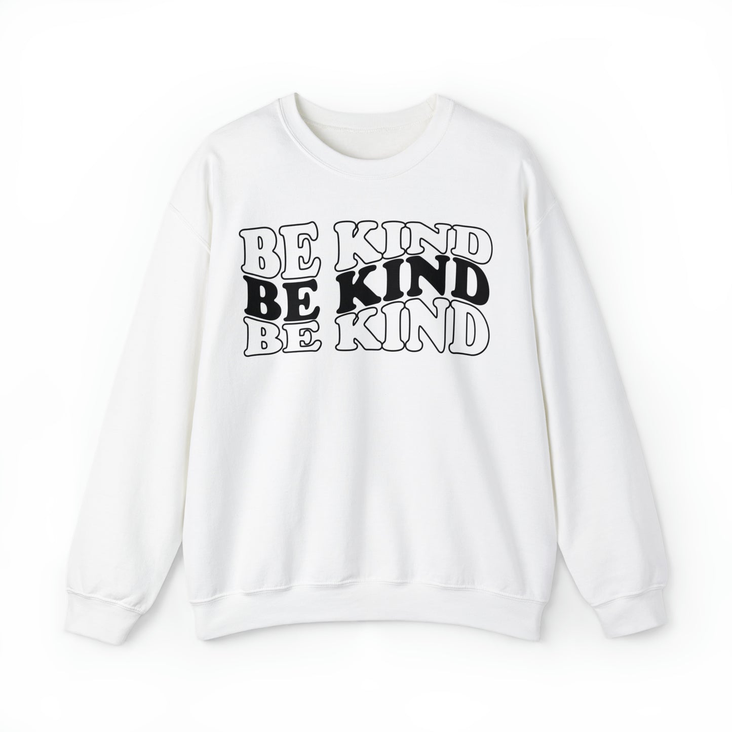Be Kind Black Logo Unisex Heavy Blend™ Crewneck Sweatshirt