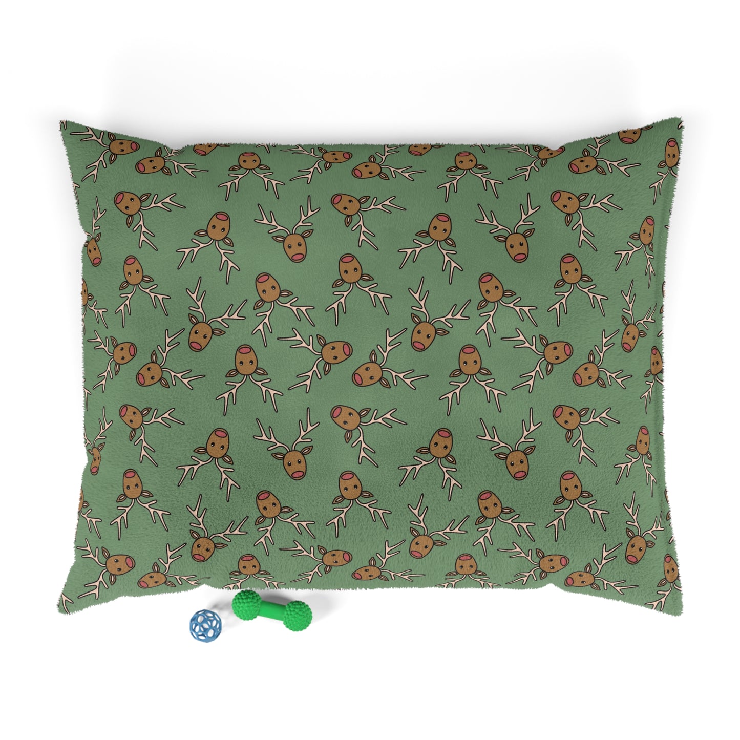 Boho Green Reindeer Pet Bed