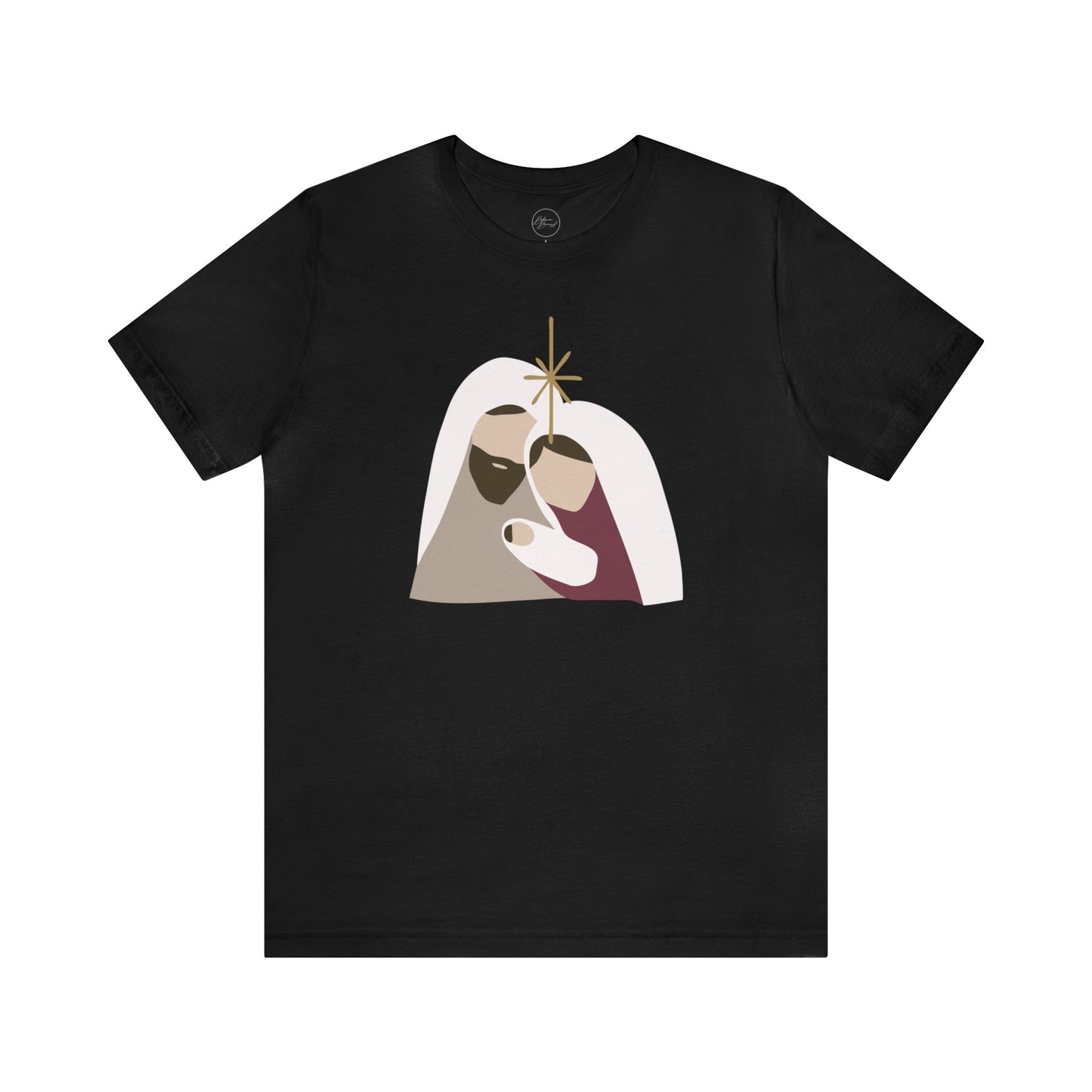 Holy Family Christmas Christian Bella Jersey Short Sleeve Tee (Unisex)