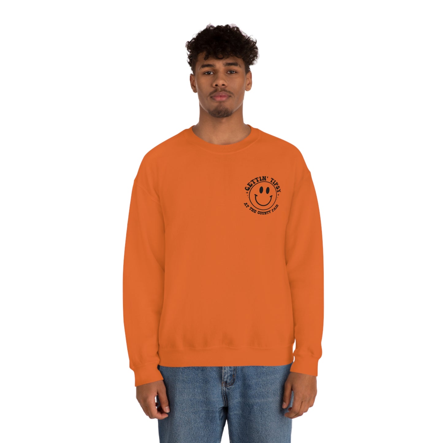 "Gettin' Tipsy at the County Fair" (Front & Back Design) - Unisex Heavy Blend™ Crewneck Sweatshirt