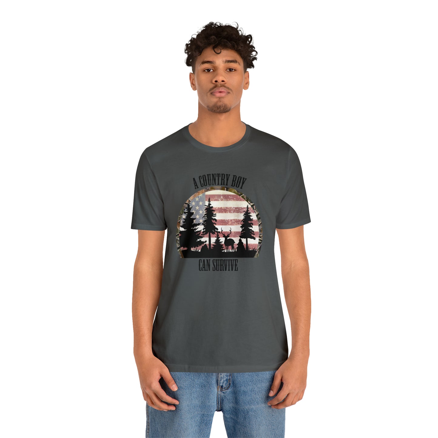 "A Country Boy Can Survive" Unisex Jersey Short Sleeve Tee