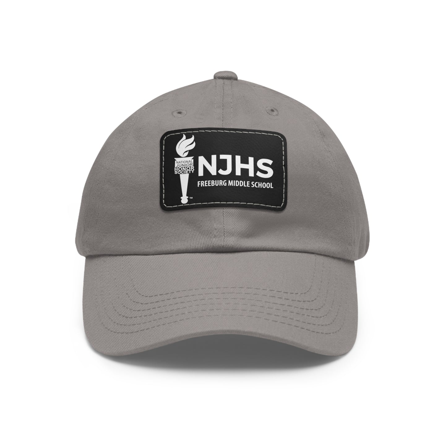 Freeburg Middle School White Torch Hat with Leather Patch