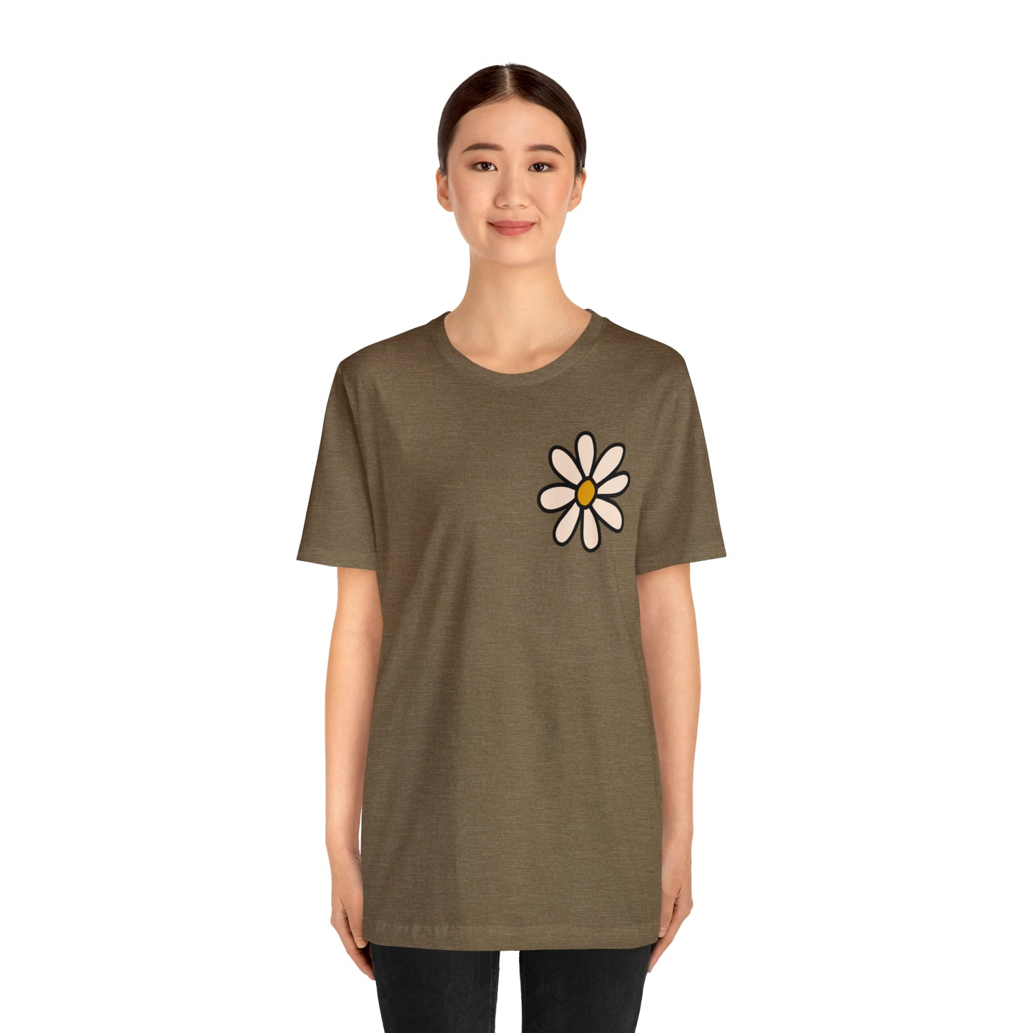 Distressed Daisy Love Like Jesus - Front and Back Design - T-Shirt
