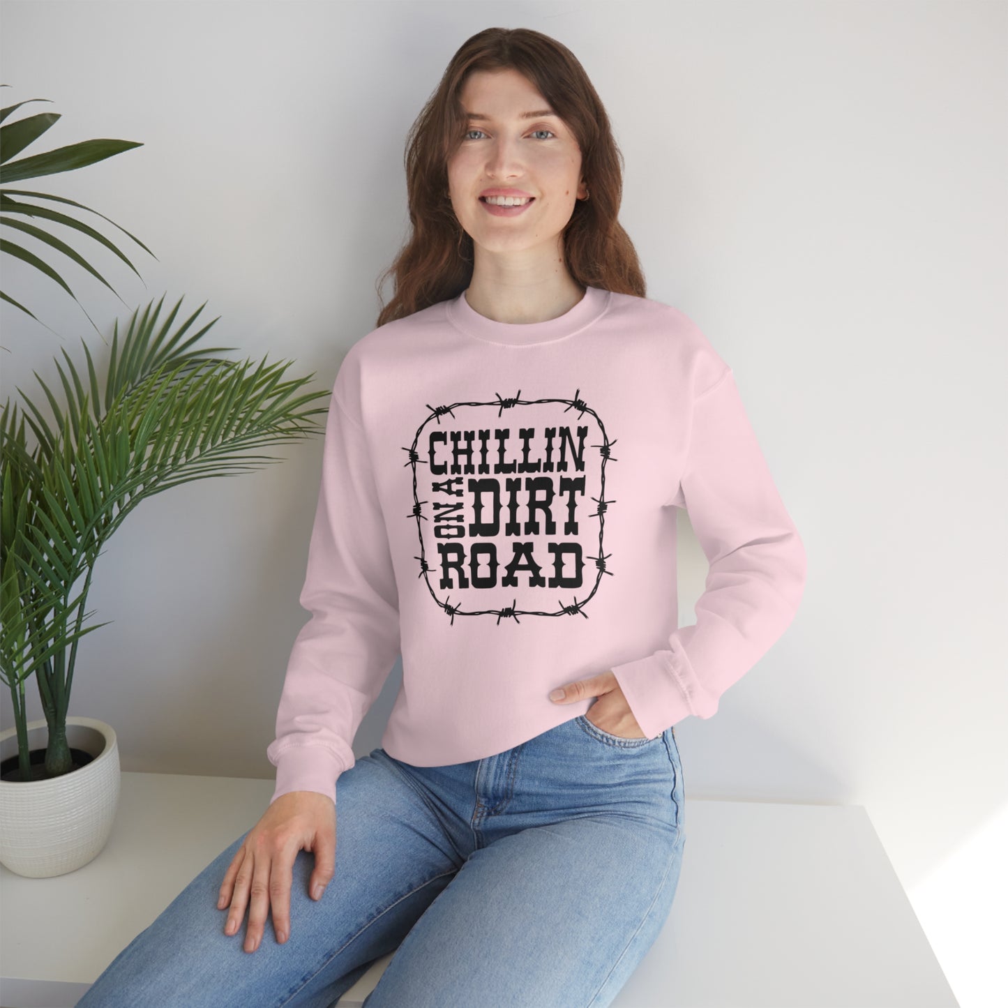"Chillin' on a Dirt Road" - Unisex Heavy Blend™ Crewneck Sweatshirt