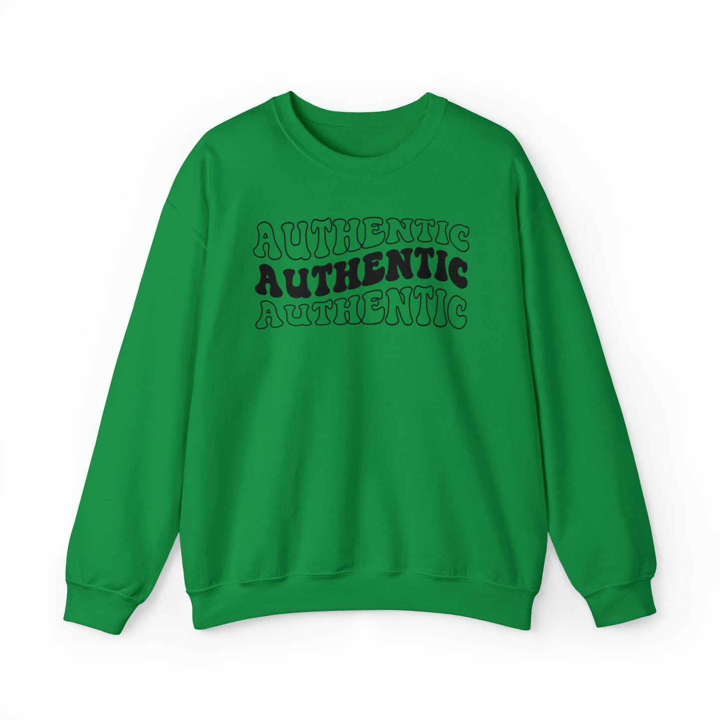 "Authentic" Black Logo Unisex Heavy Blend™ Crewneck Sweatshirt