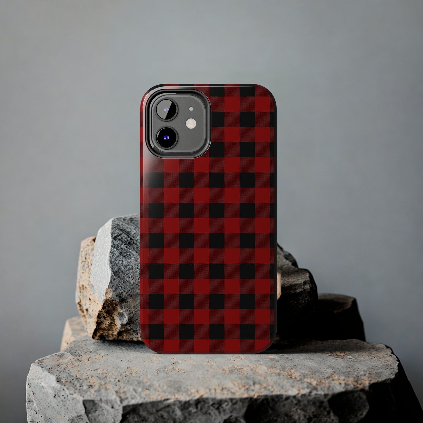 Red and Black Plaid Tough Phone Cases