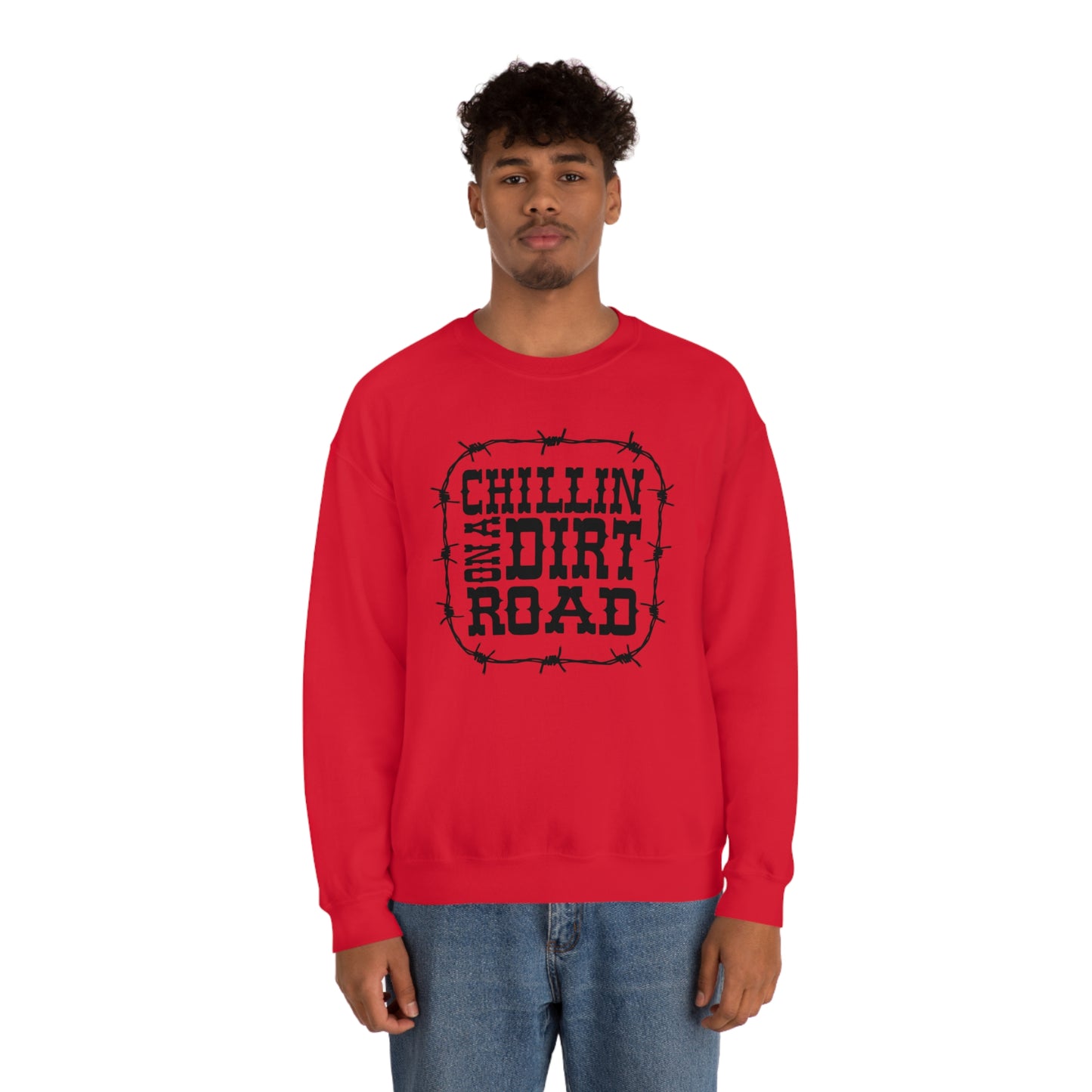 "Chillin' on a Dirt Road" - Unisex Heavy Blend™ Crewneck Sweatshirt