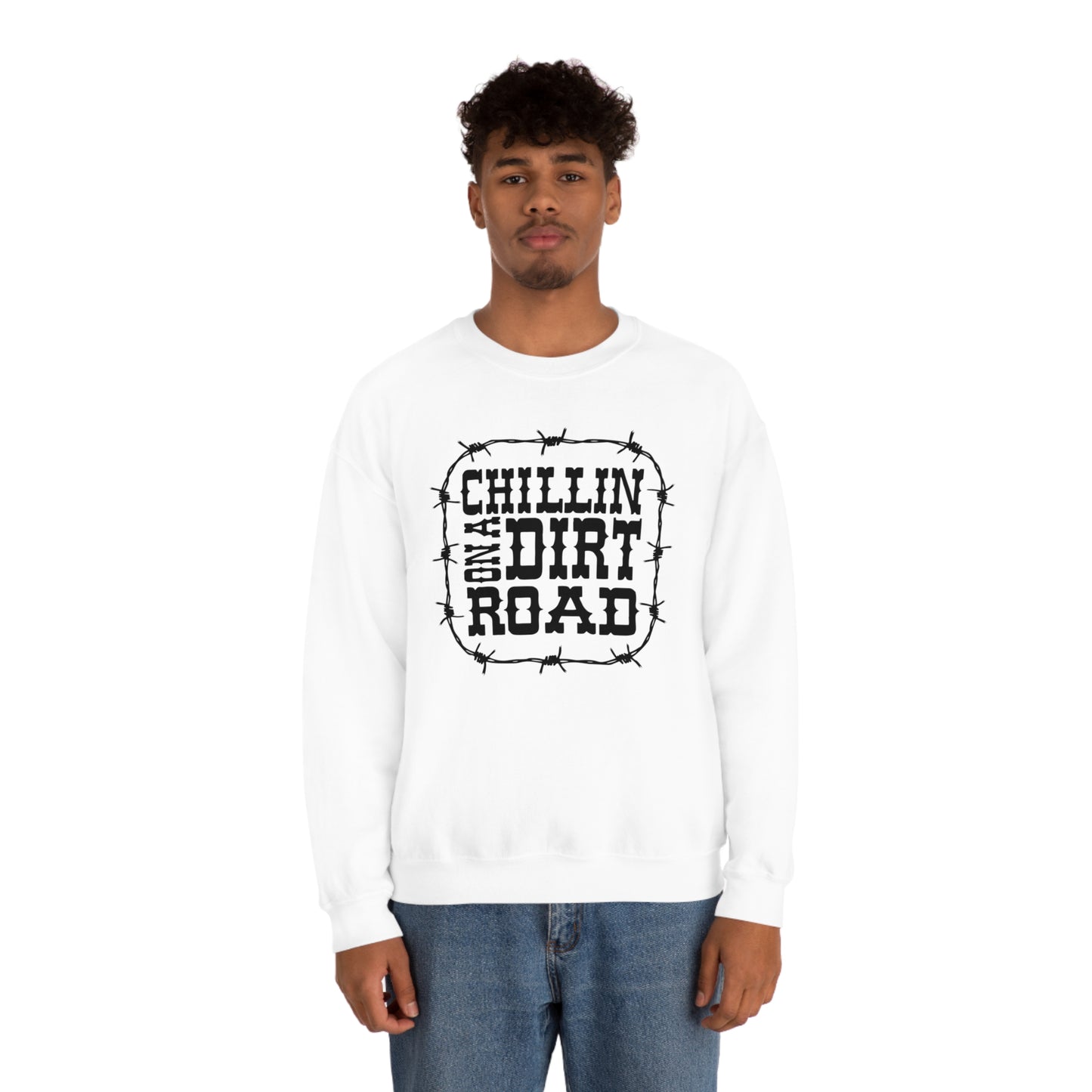 "Chillin' on a Dirt Road" - Unisex Heavy Blend™ Crewneck Sweatshirt
