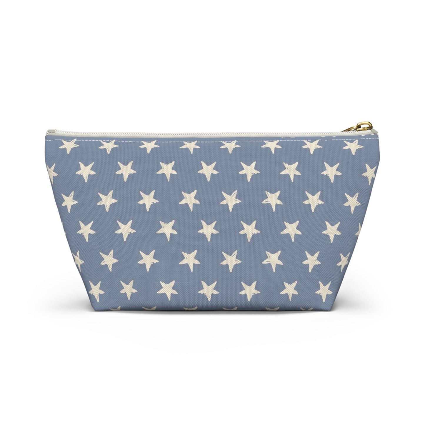 USA America 4th of July Distressed Stars Design Accessory Pouch w T-bottom