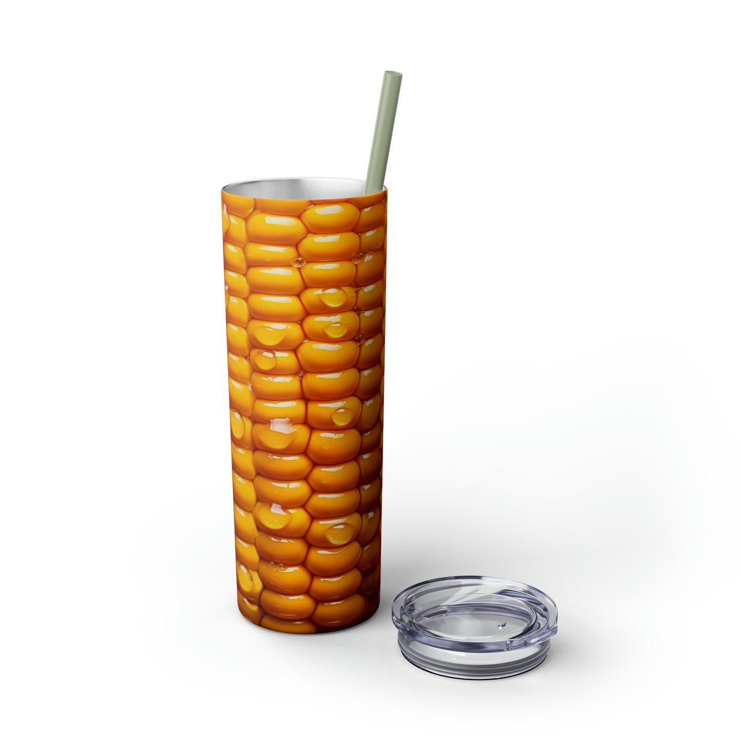Ear of Corn/ Corn on the Cob Country Farming Skinny Tumbler with Straw, 20oz