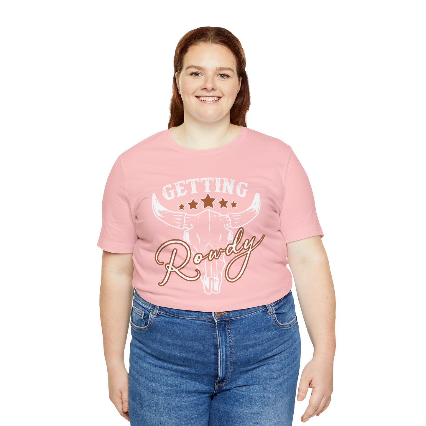 Vintage Getting Rowdy Party/ Bridesmaid/ Groomsman T-Shirt - White Ink