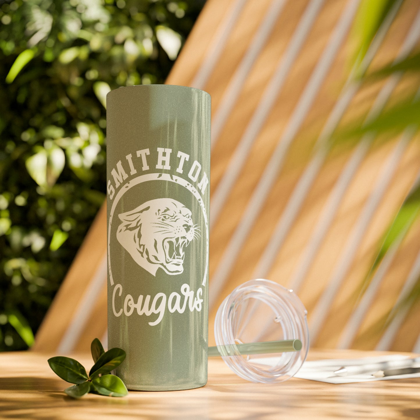 Smithton Cougars Skinny Tumbler with Straw, 20oz