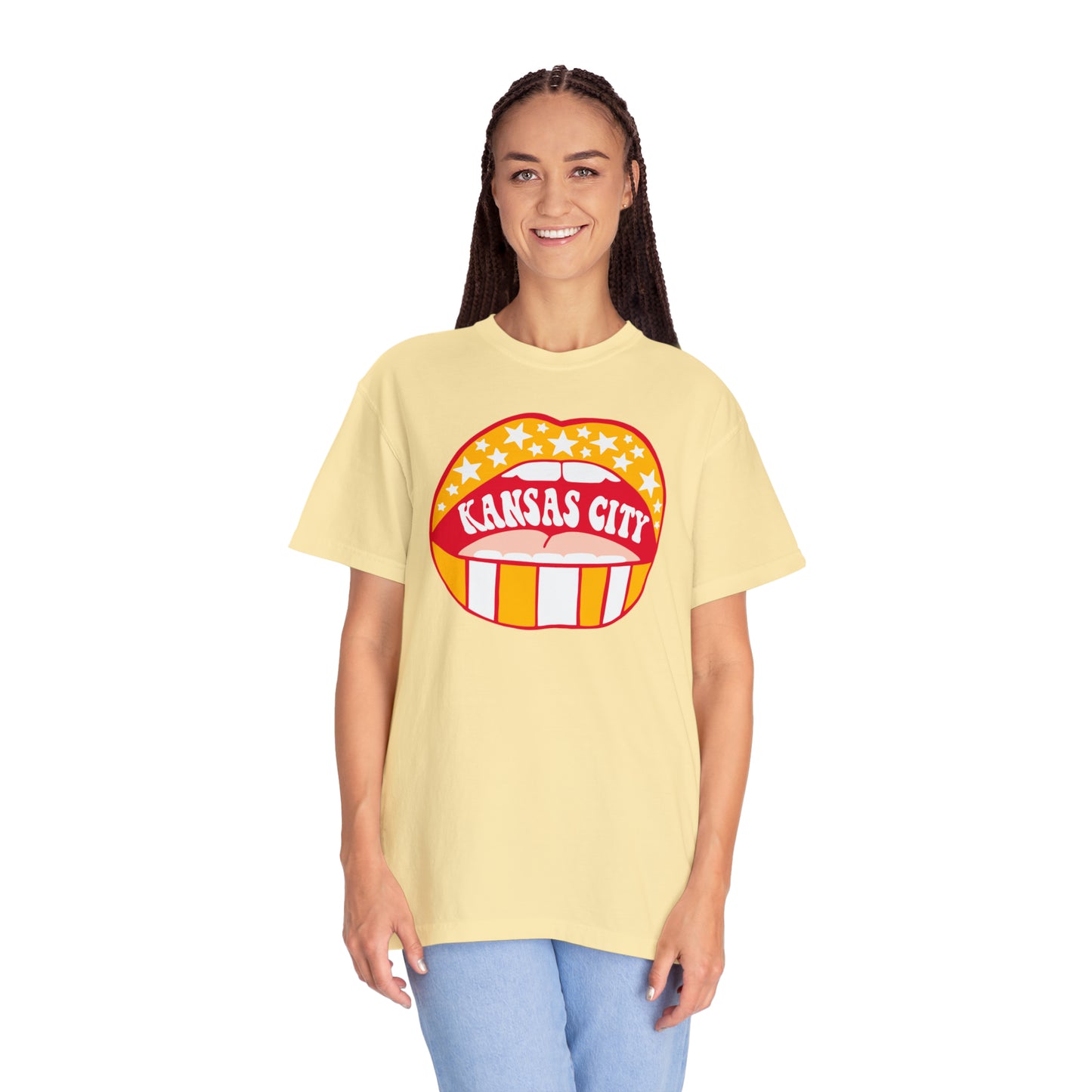 PREMIUM Swift Kelce Football Lips Comfort Colors Unisex Garment-Dyed T-shirt