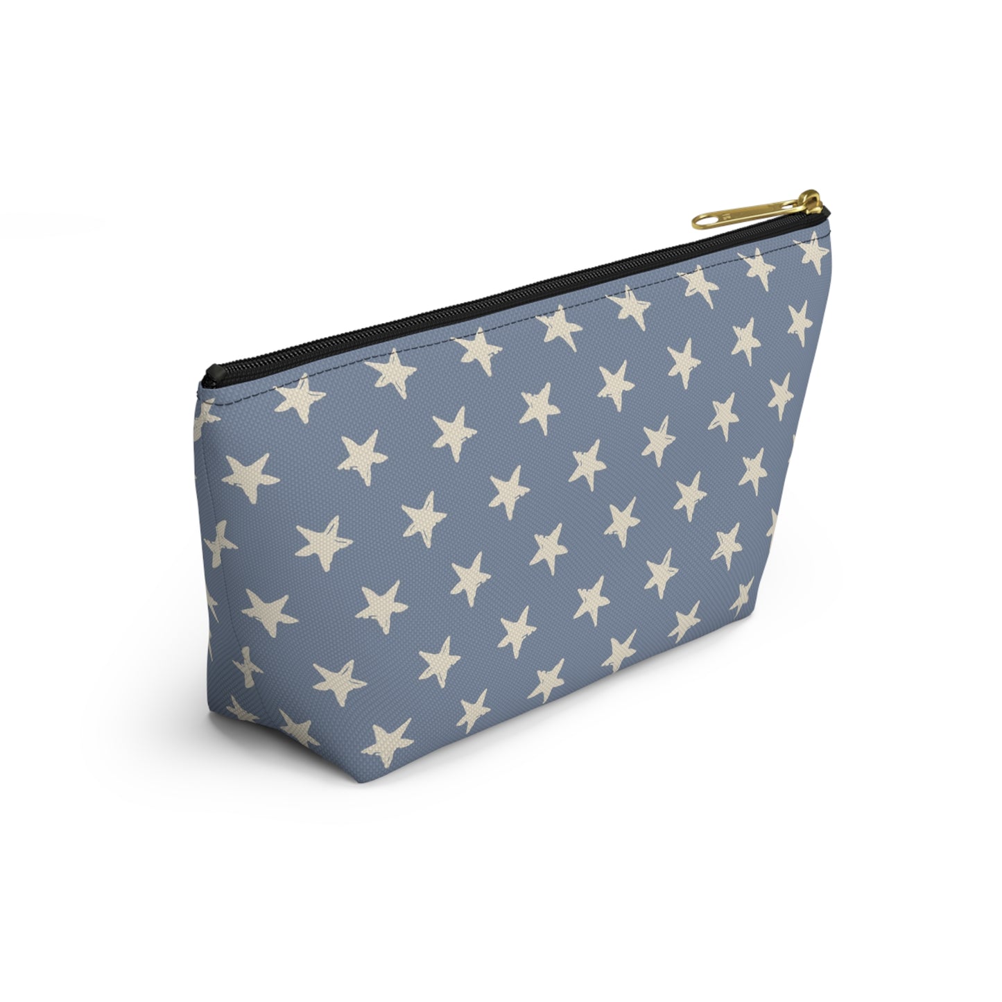 USA America 4th of July Distressed Stars Design Accessory Pouch w T-bottom