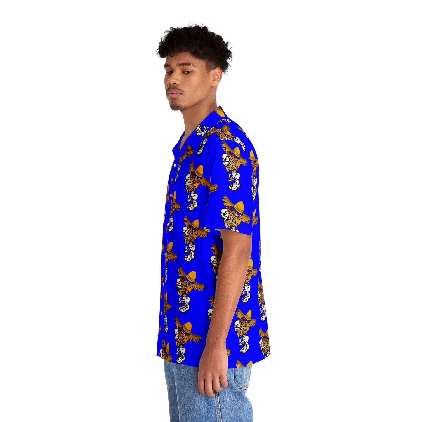Freeburg Sombrero Midget Men's Hawaiian Shirt - Royal