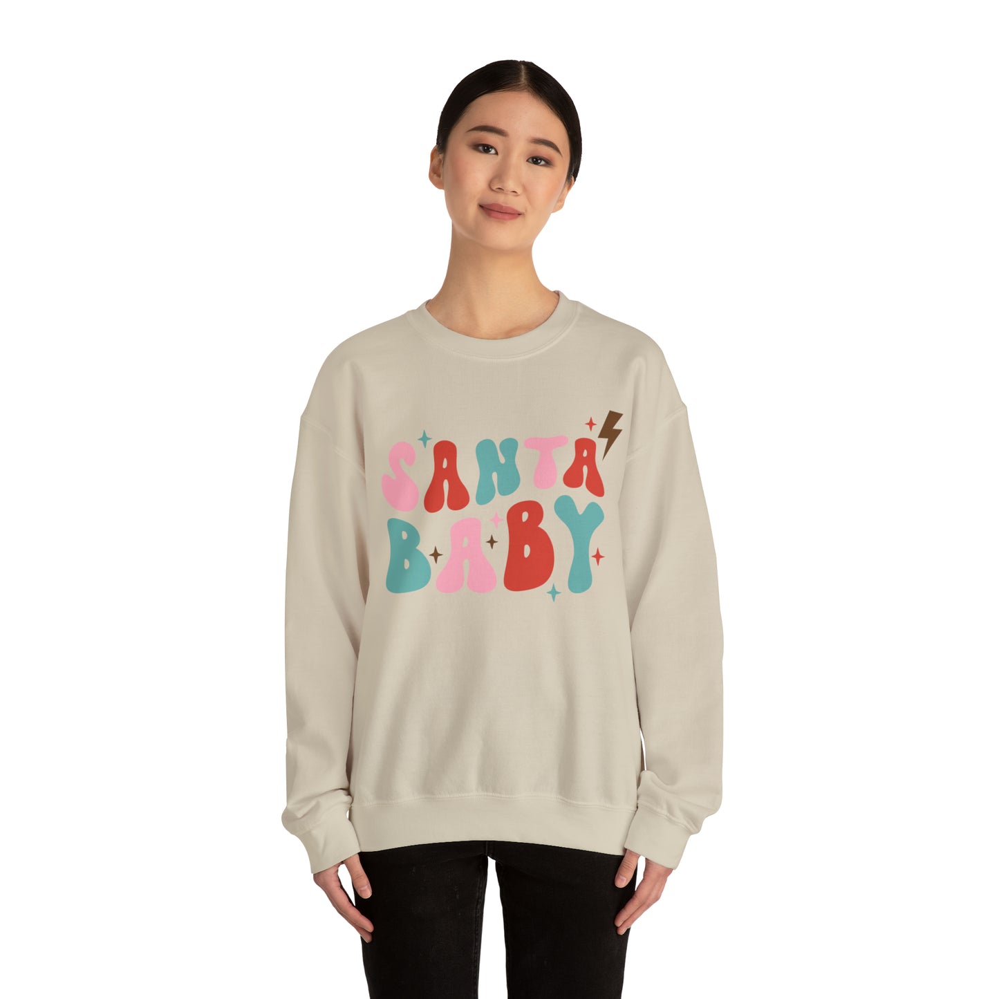 Santa Baby Heavyweight Crewneck Sweatshirt