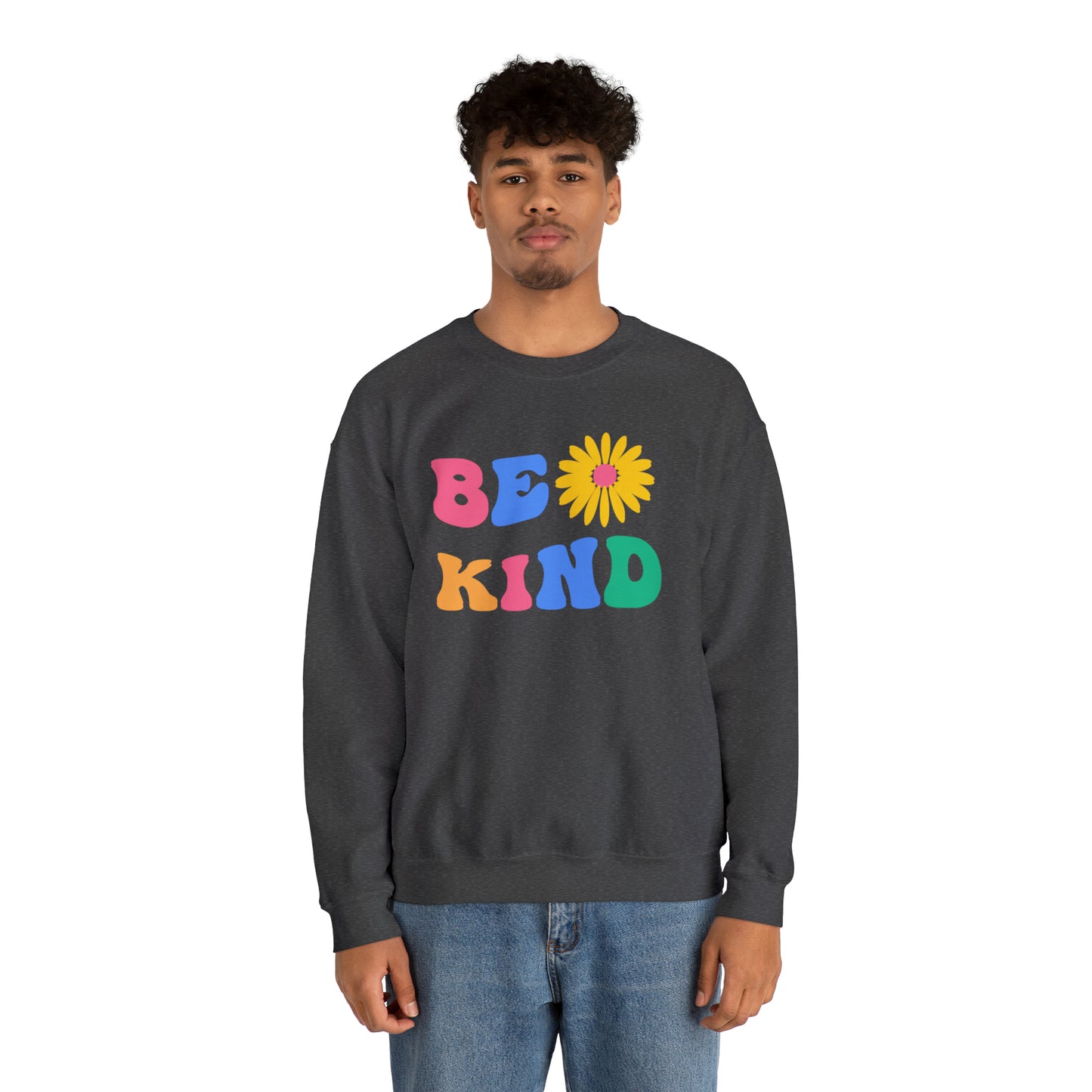 Be Kind Retro Warm Colored Unisex Heavy Blend™ Crewneck Sweatshirt