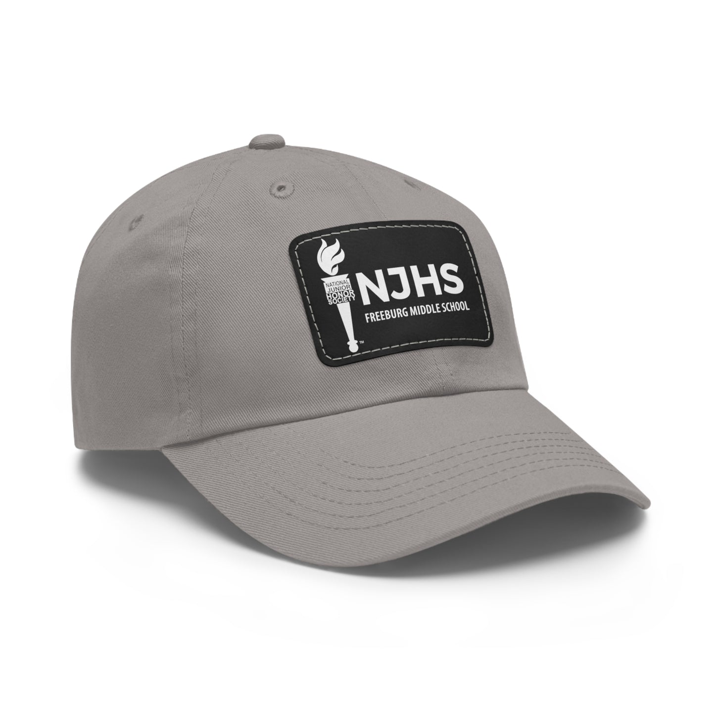 Freeburg Middle School White Torch Hat with Leather Patch