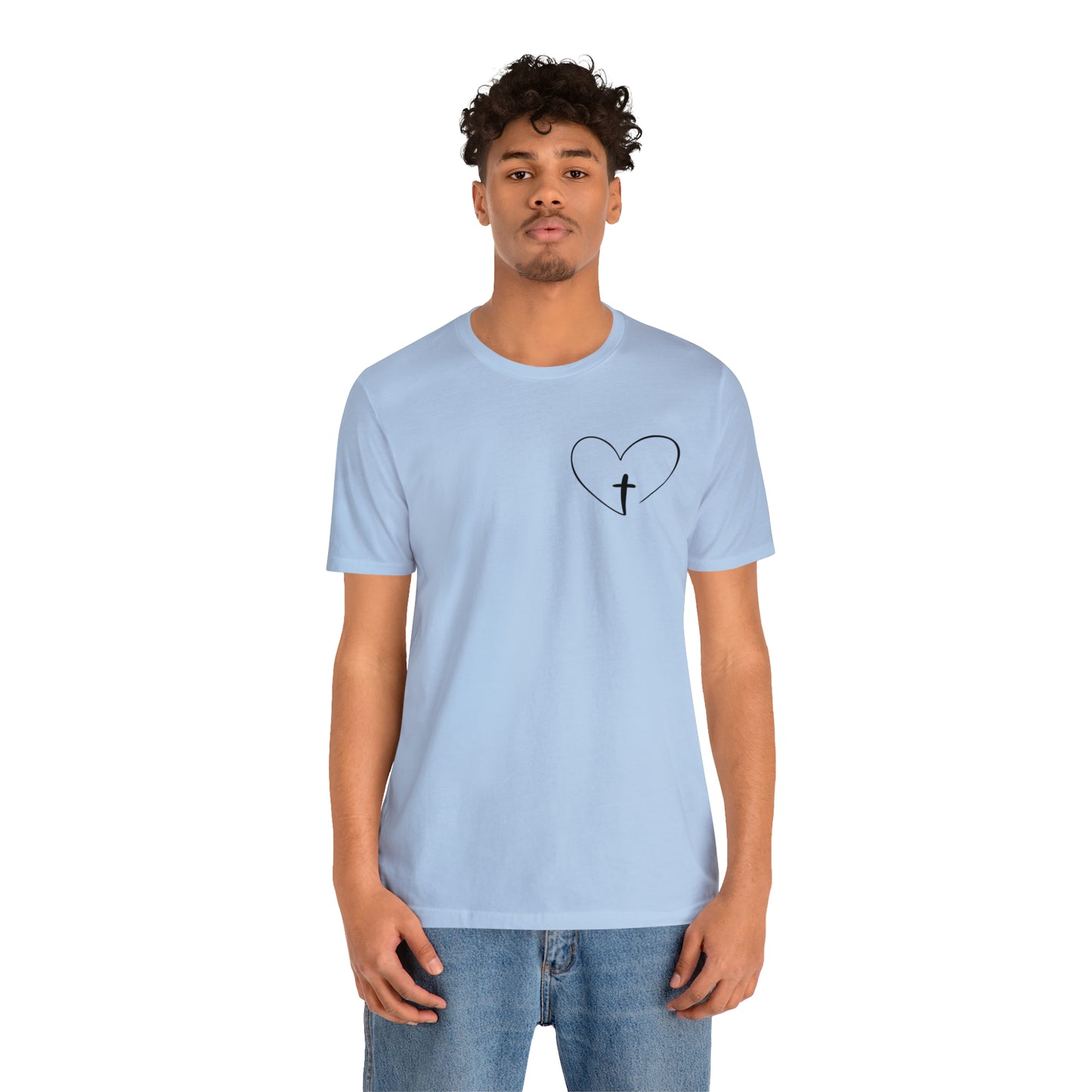 "Jesus Scripture" (Front and Back Design) Unisex Jersey Short Sleeve Tee