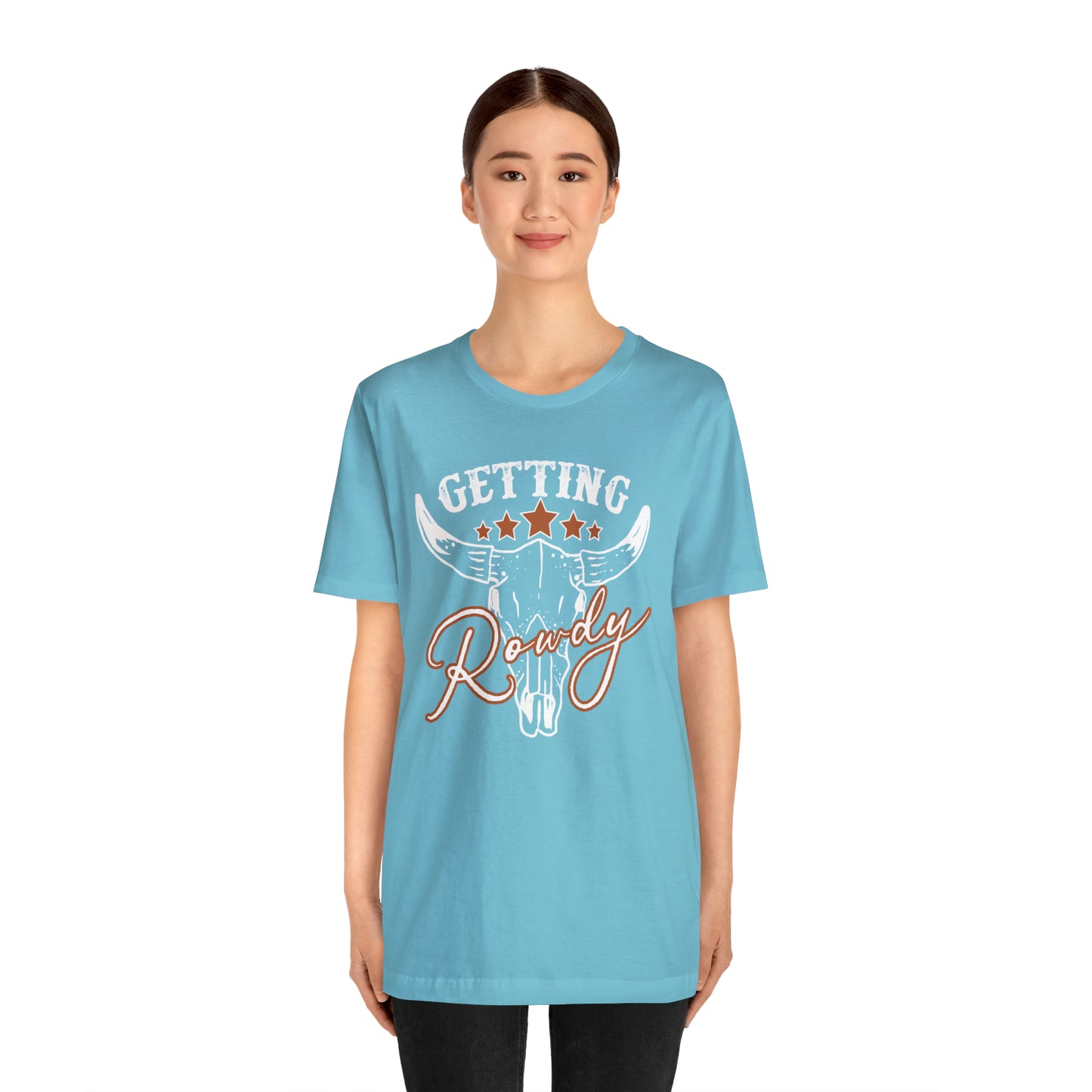 Vintage Getting Rowdy Party/ Bridesmaid/ Groomsman T-Shirt - White Ink