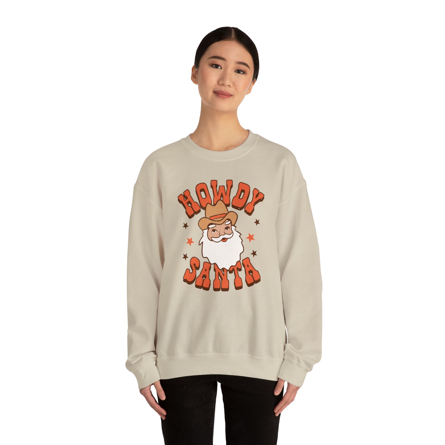 Howdy Santa Heavyweight Crewneck Sweatshirt