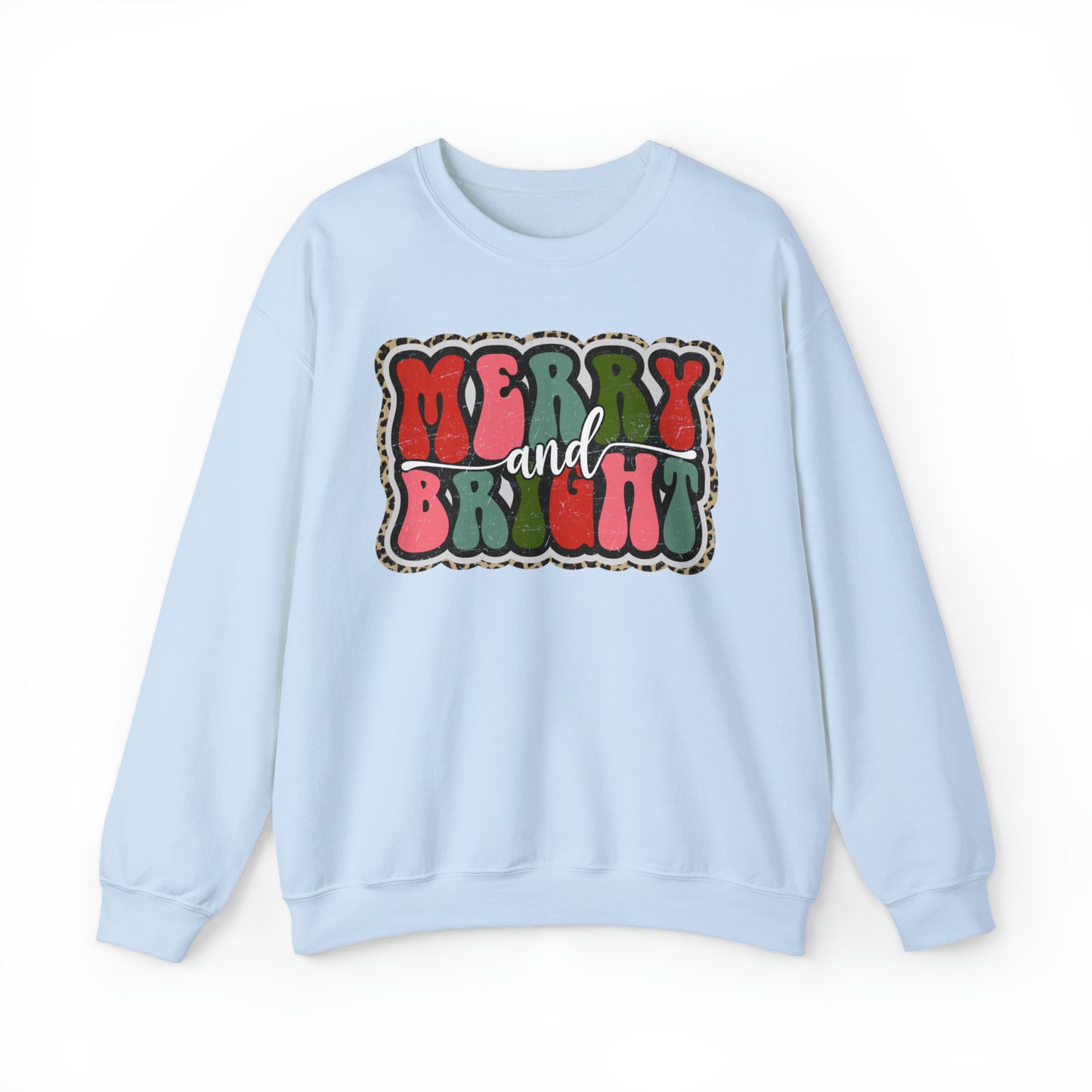 Merry and Bright Christmas Unisex Heavy Blend™ Crewneck Sweatshirt