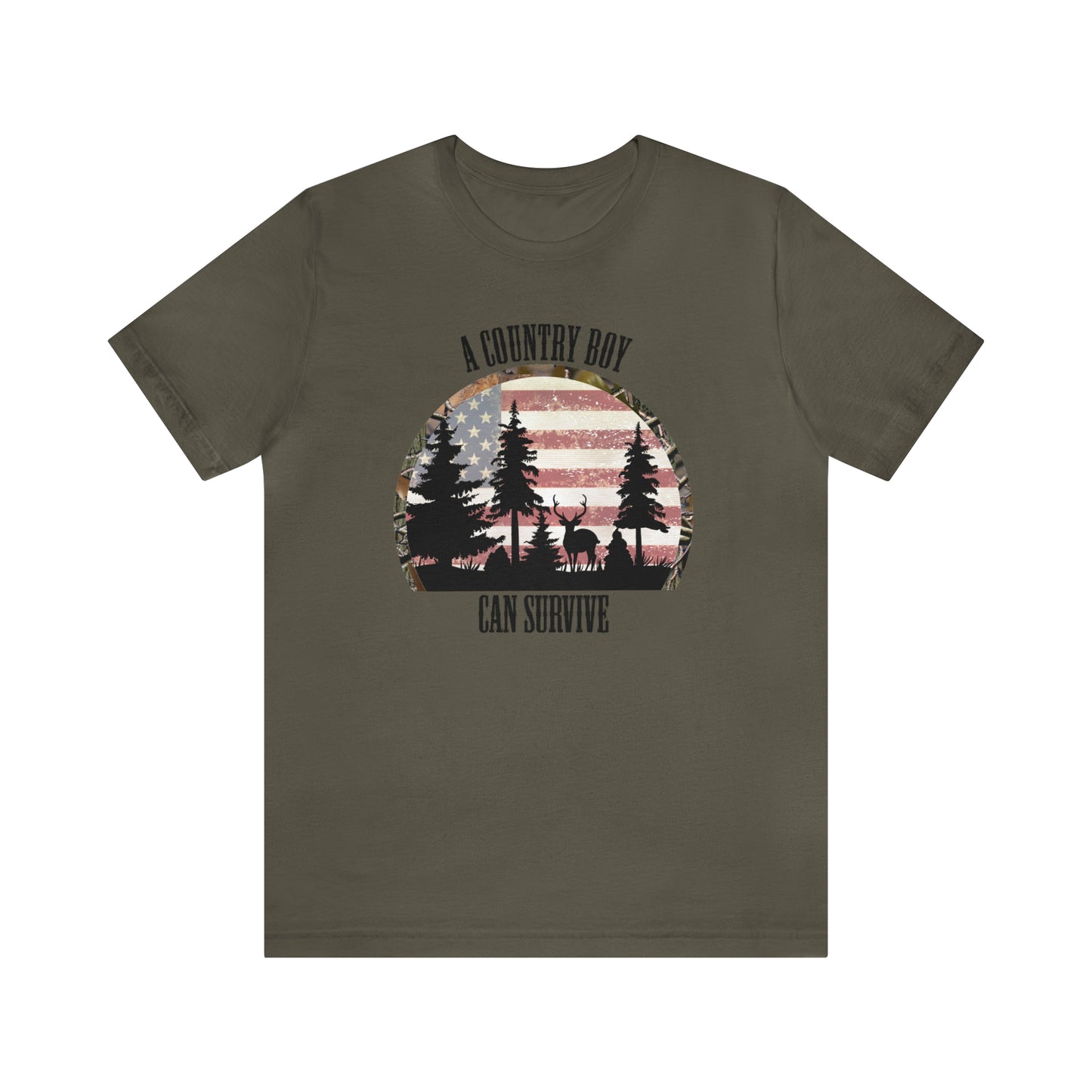 "A Country Boy Can Survive" Unisex Jersey Short Sleeve Tee