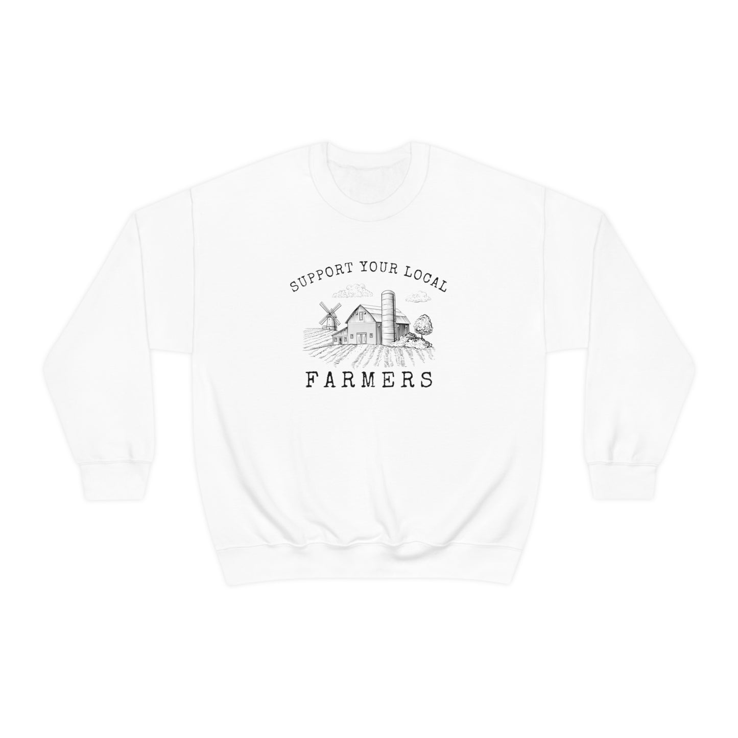 "Support Your Local Farmers - Wide Scene" - Unisex Heavy Blend™ Crewneck Sweatshirt