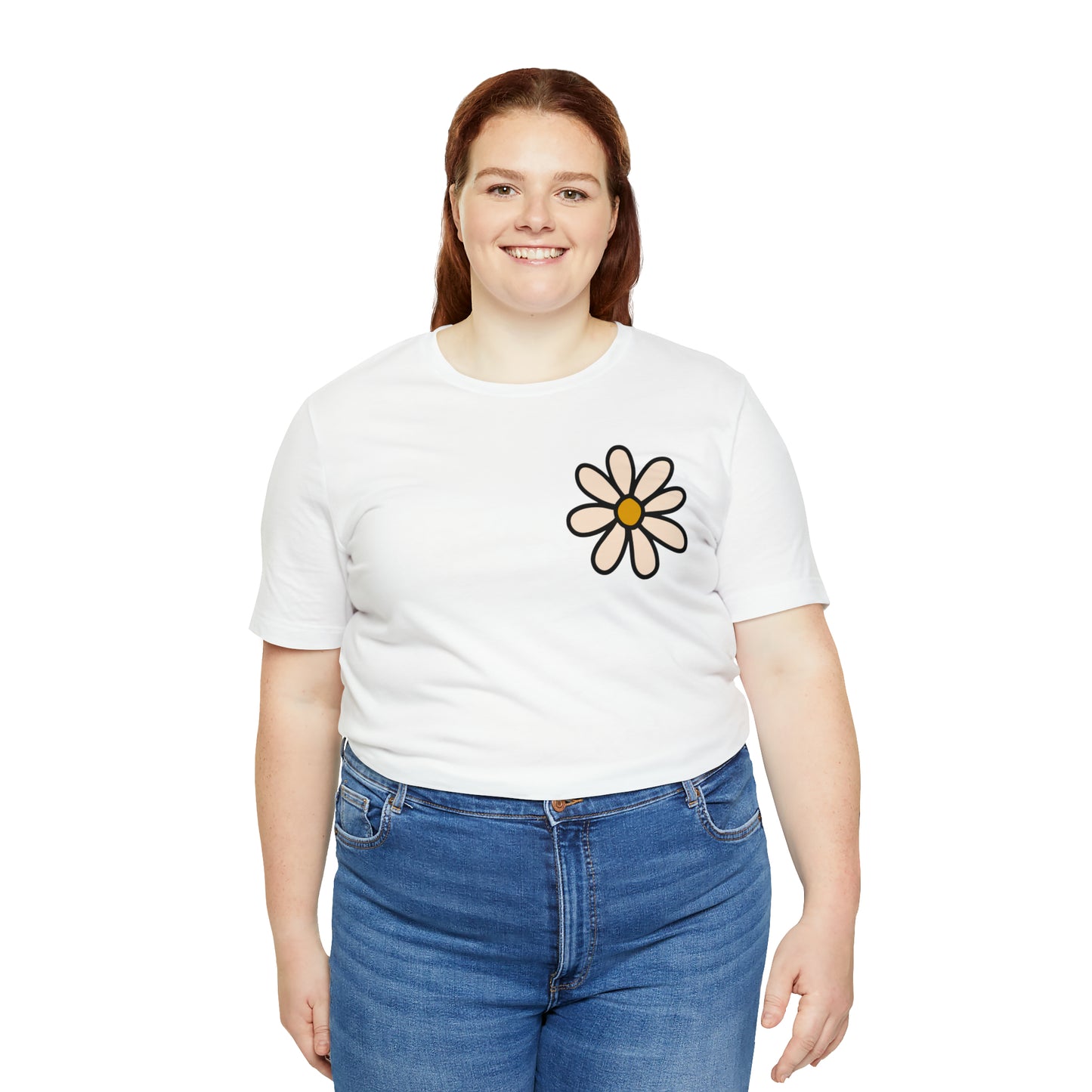 Distressed Daisy Love Like Jesus - Front and Back Design - T-Shirt