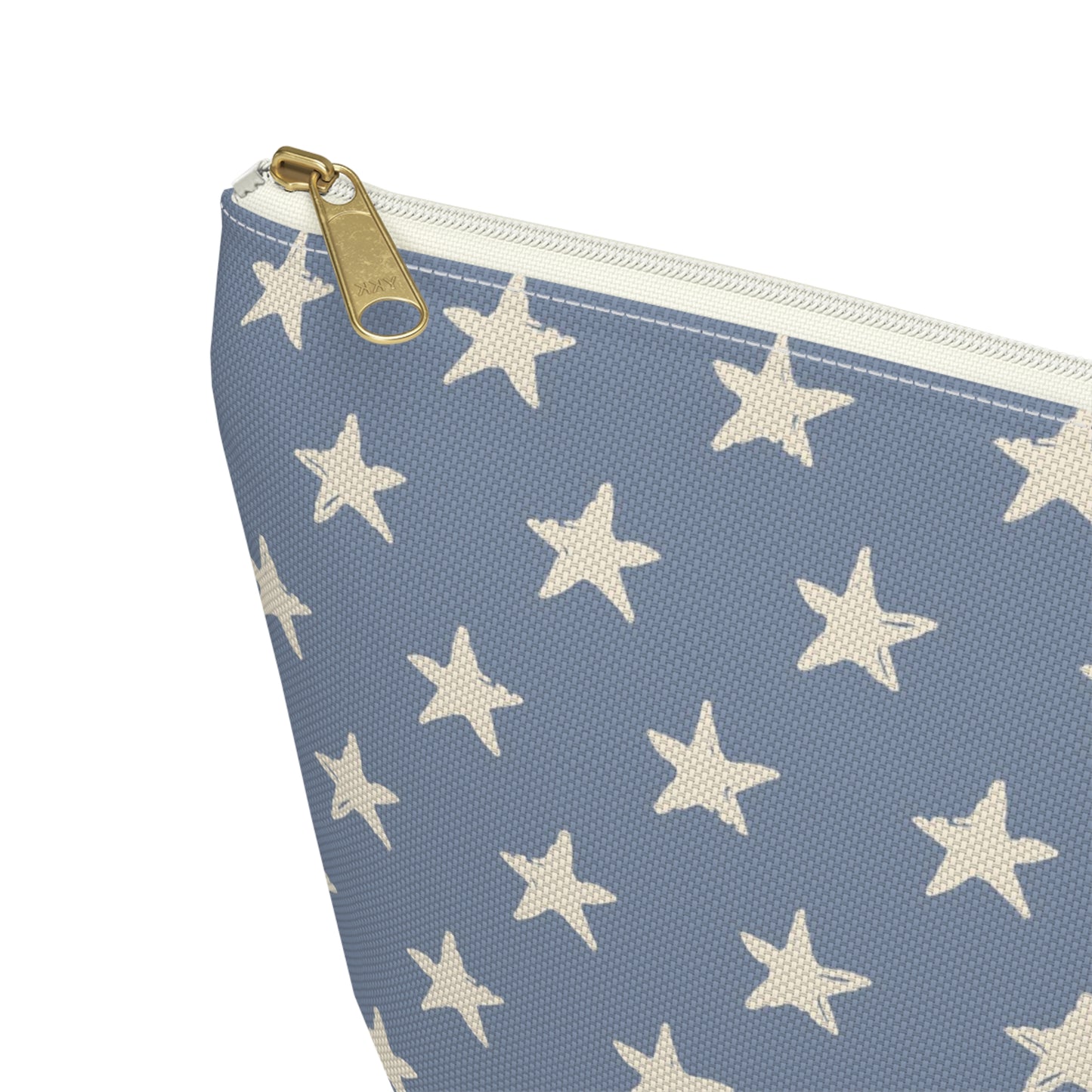 USA America 4th of July Distressed Stars Design Accessory Pouch w T-bottom