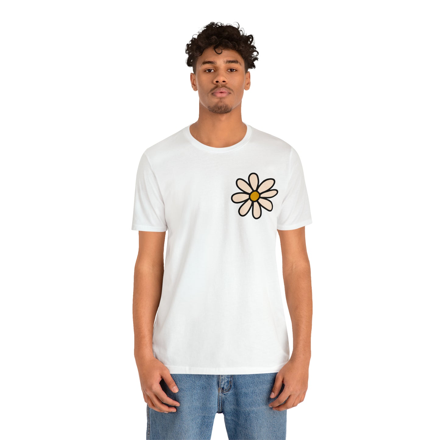 Distressed Daisy Love Like Jesus - Front and Back Design - T-Shirt