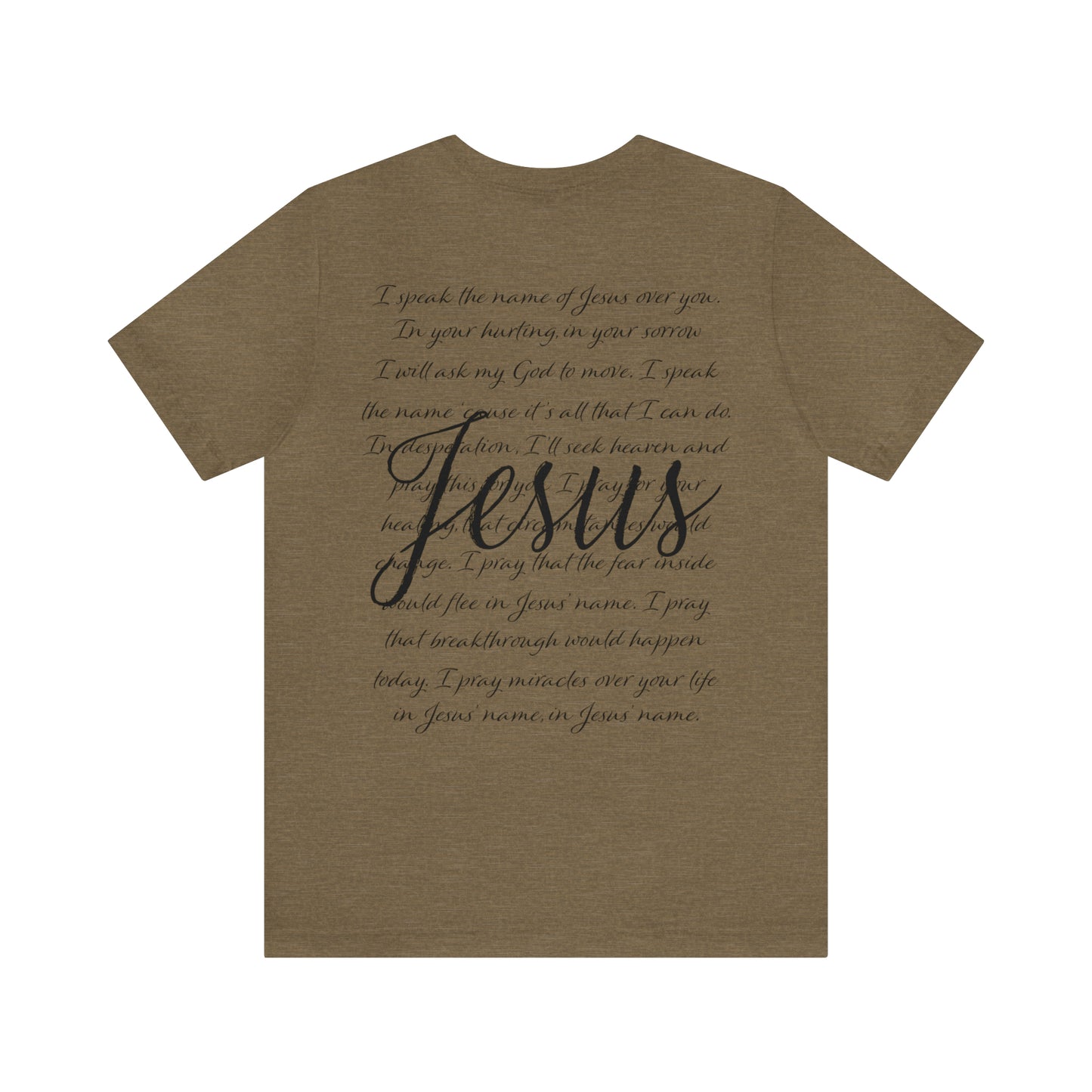 "Jesus Scripture" (Front and Back Design) Unisex Jersey Short Sleeve Tee