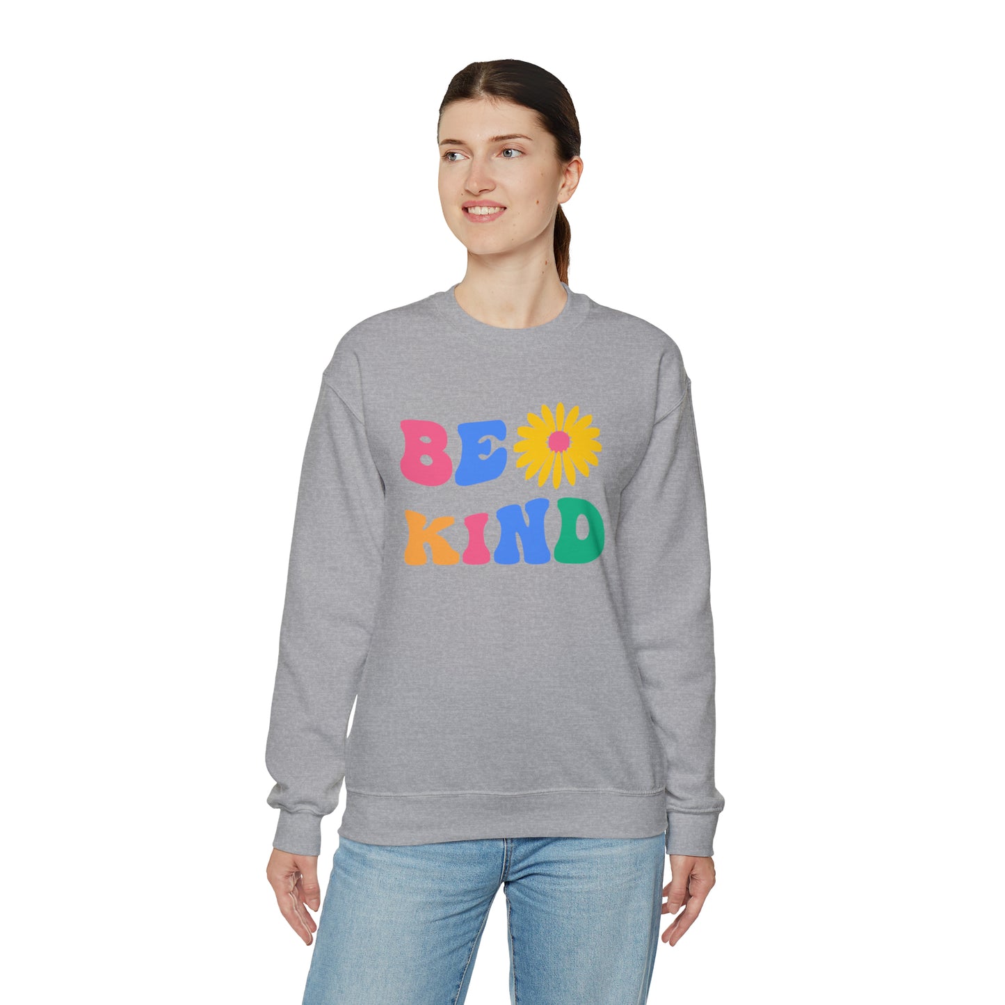 Be Kind Retro Warm Colored Unisex Heavy Blend™ Crewneck Sweatshirt