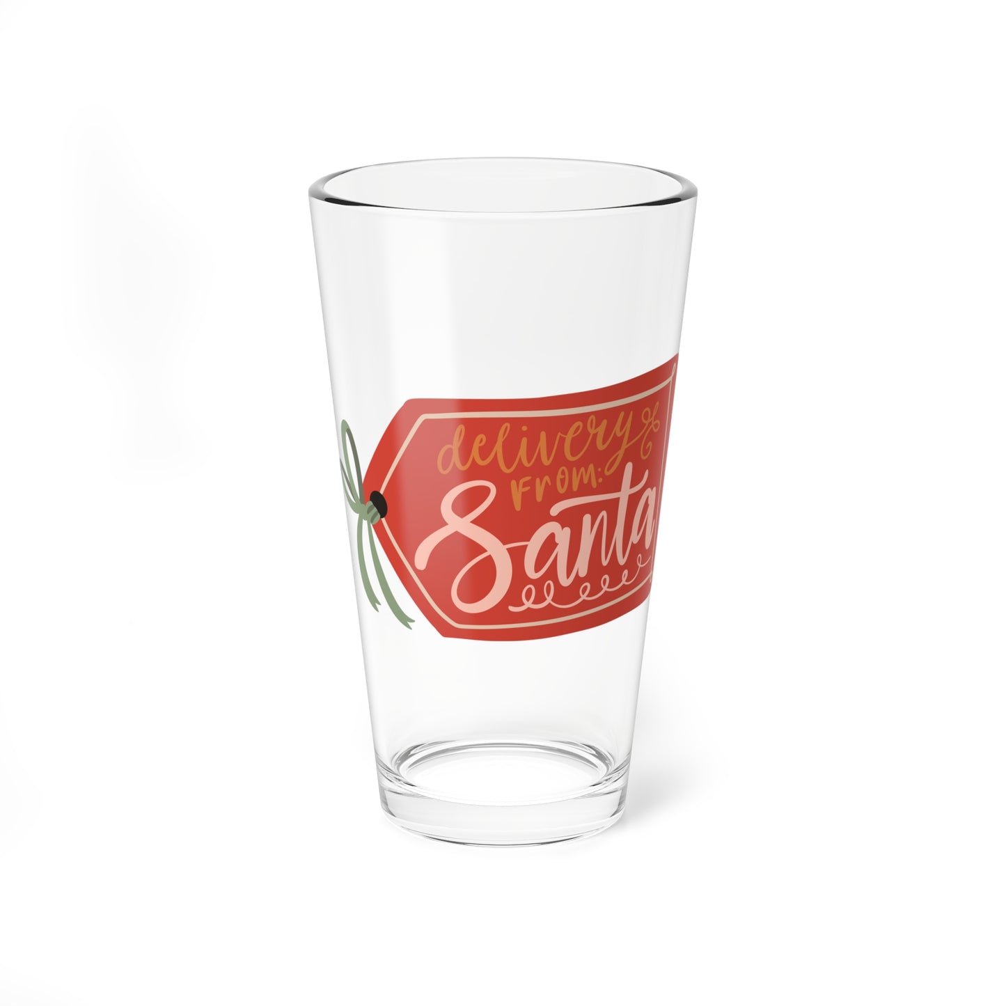 Santa Tag Mixing Glass, 16oz