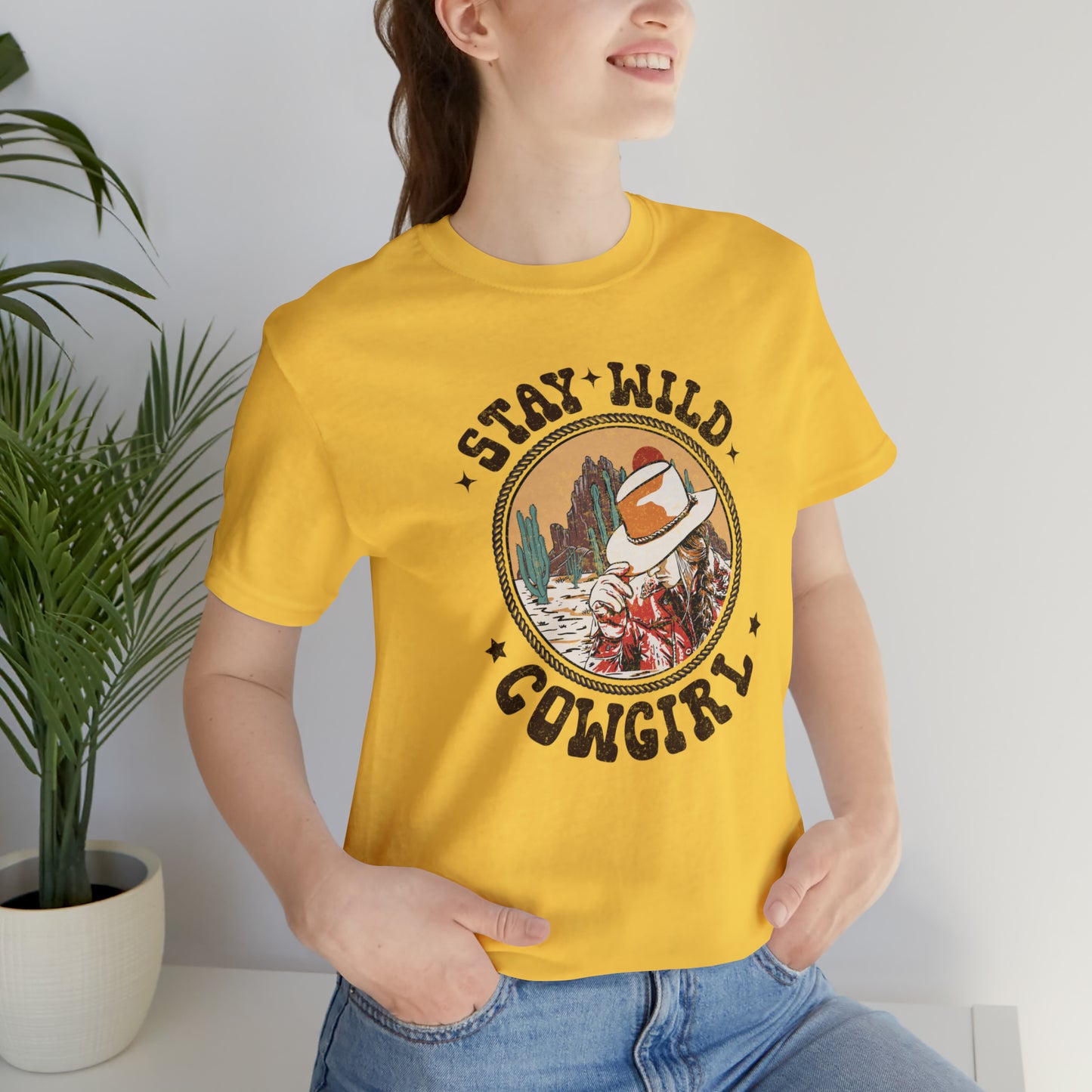 "Stay Wild Cowgirl" Unisex Jersey Short Sleeve Tee