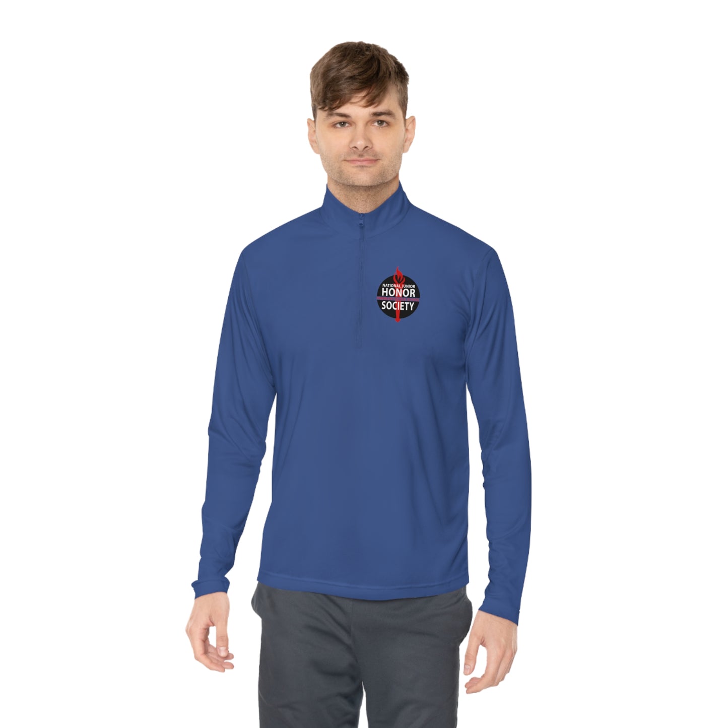 Freeburg Middle School NJHS Black and Red Design Unisex Quarter-Zip Pullover