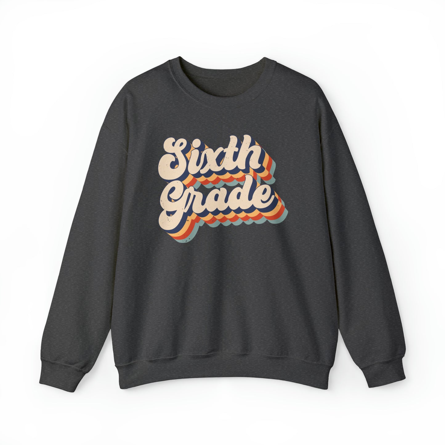 Retro Sixth Grade Unisex Heavy Blend™ Crewneck Sweatshirt