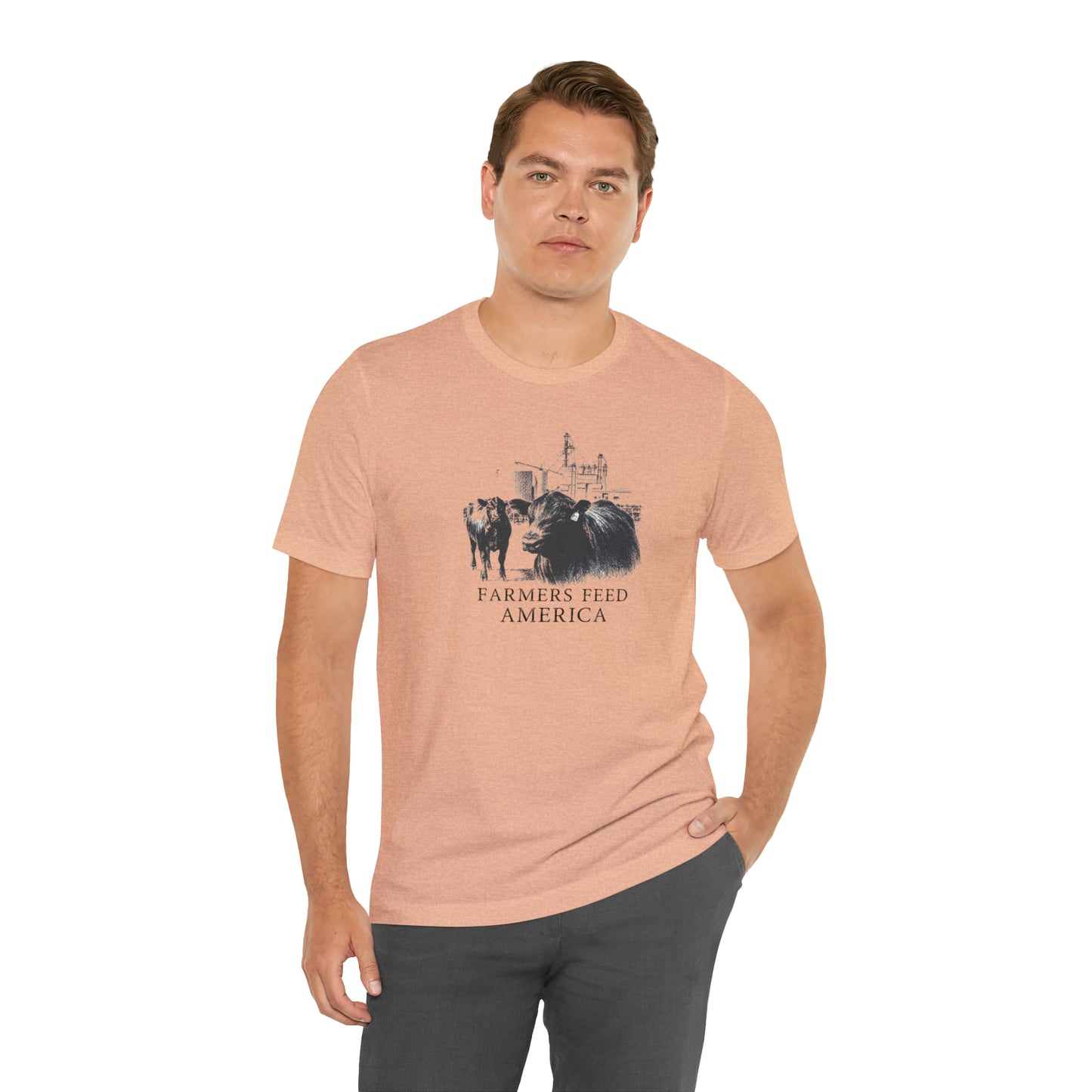 "Farmers Feed America" Unisex Jersey Short Sleeve Tee