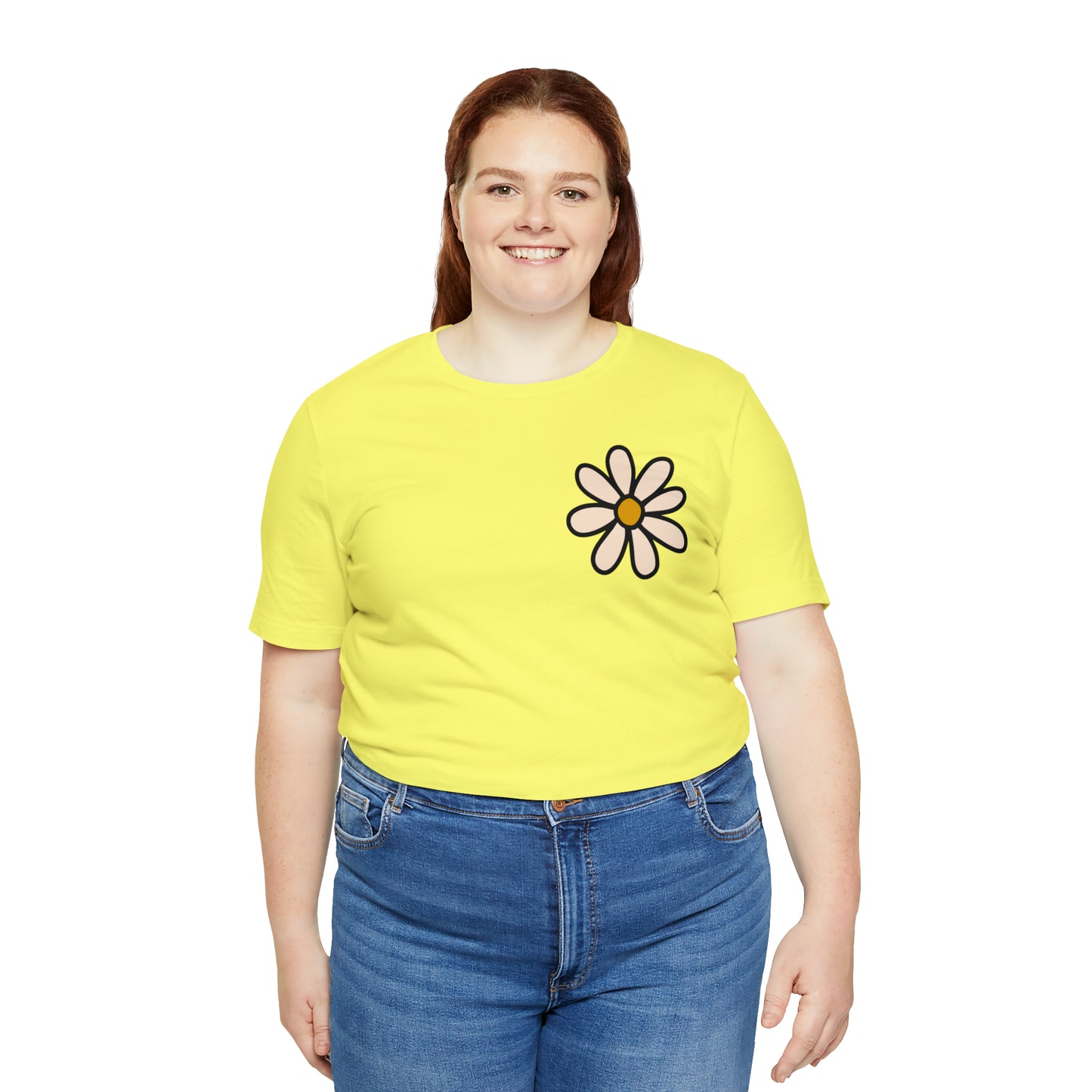 Distressed Daisy Love Like Jesus - Front and Back Design - T-Shirt