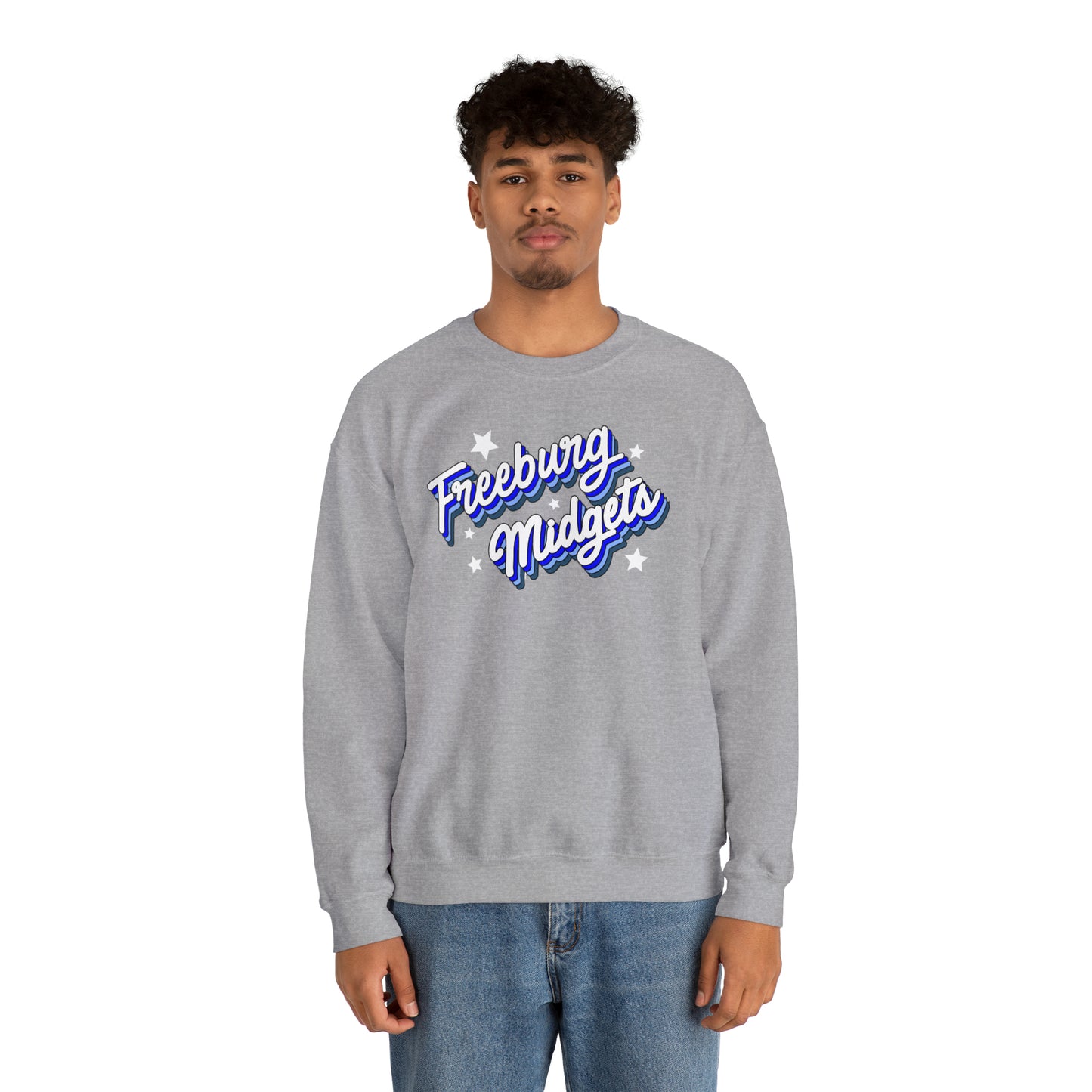 Retro Freeburg Midgets Unisex Heavy Blend™ Crewneck Sweatshirt